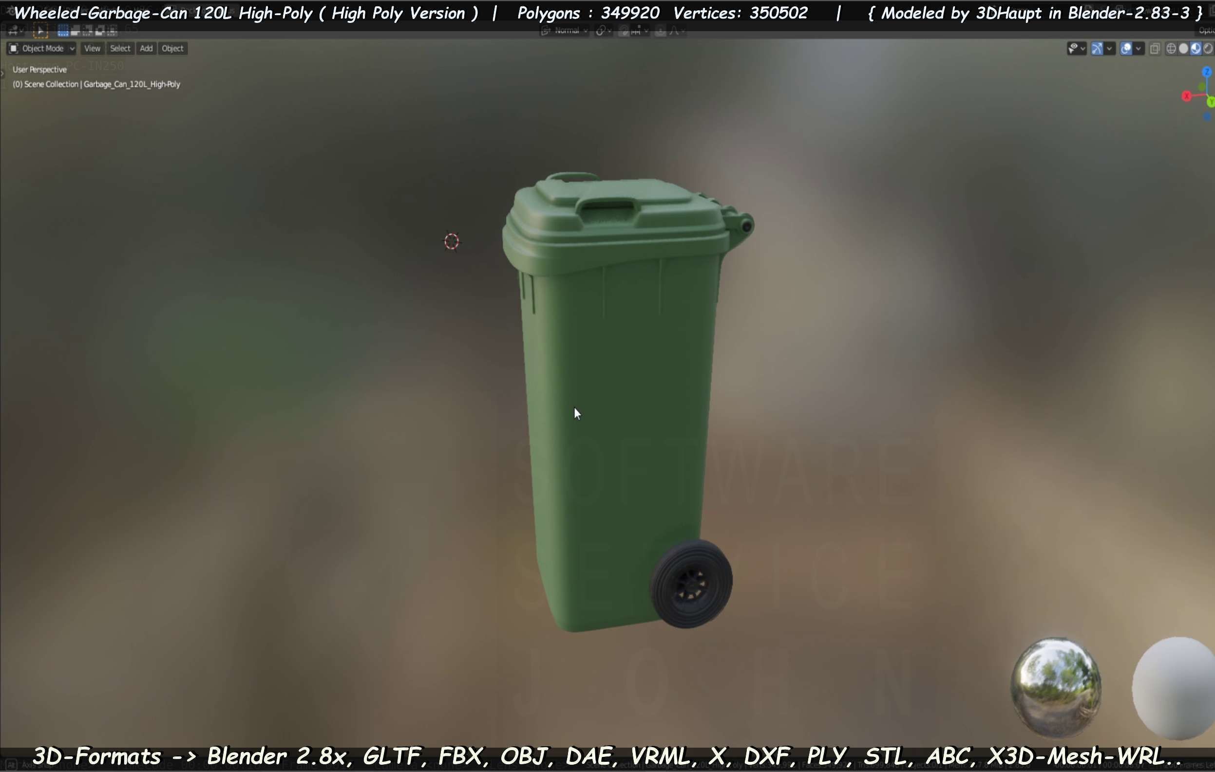 Wheeled-Garbage-Can 120L High-Poly 3D model_45
