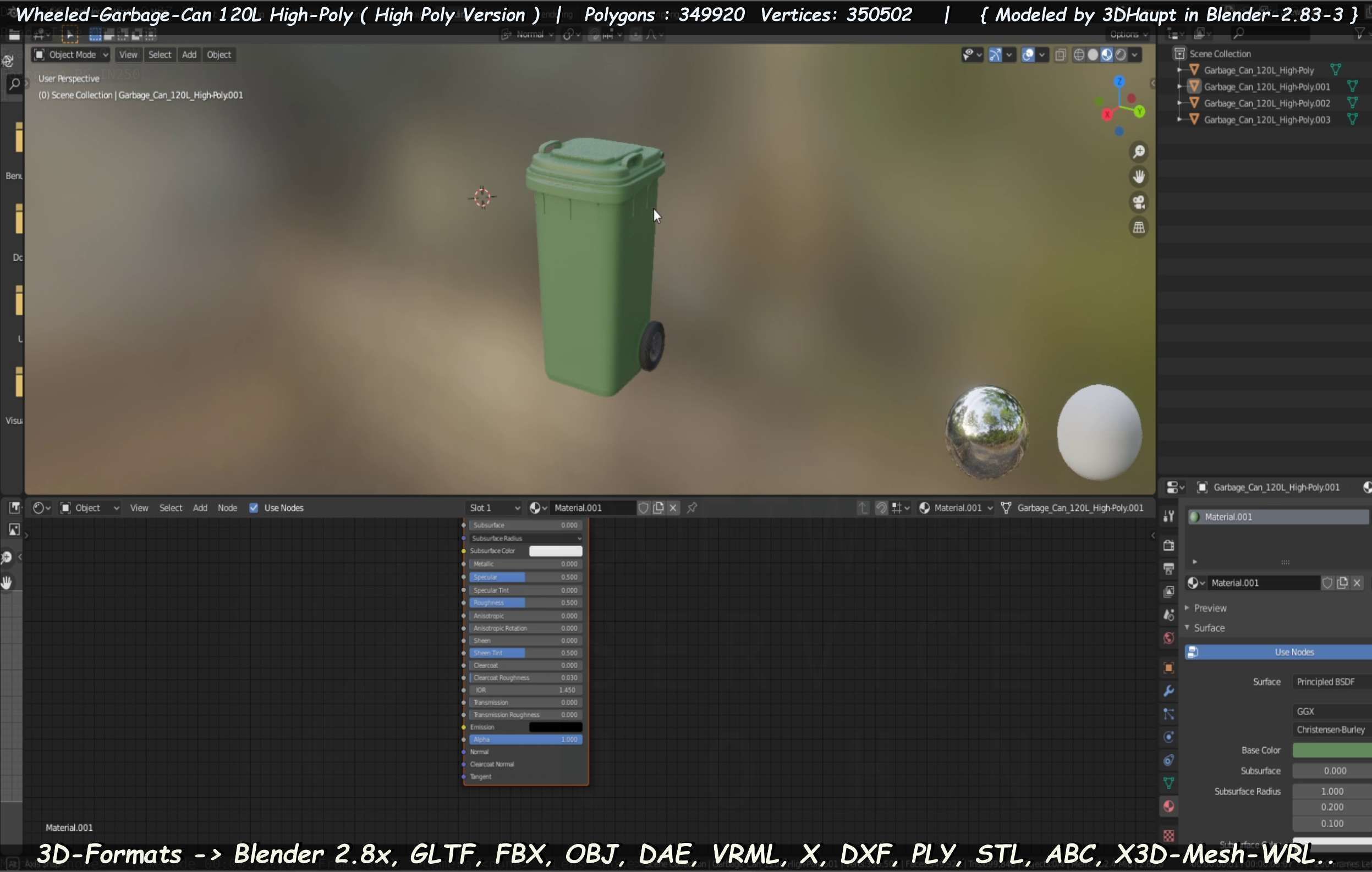Wheeled-Garbage-Can 120L High-Poly 3D model_73