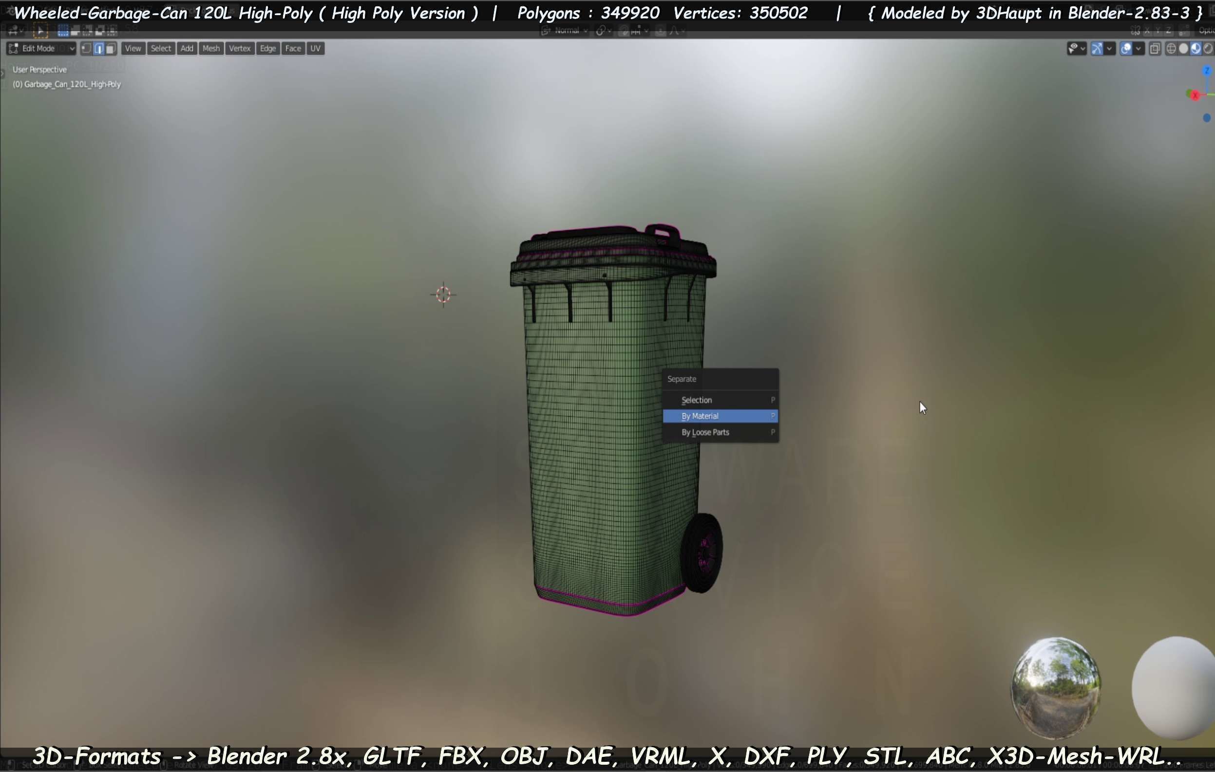 Wheeled-Garbage-Can 120L High-Poly 3D model_48