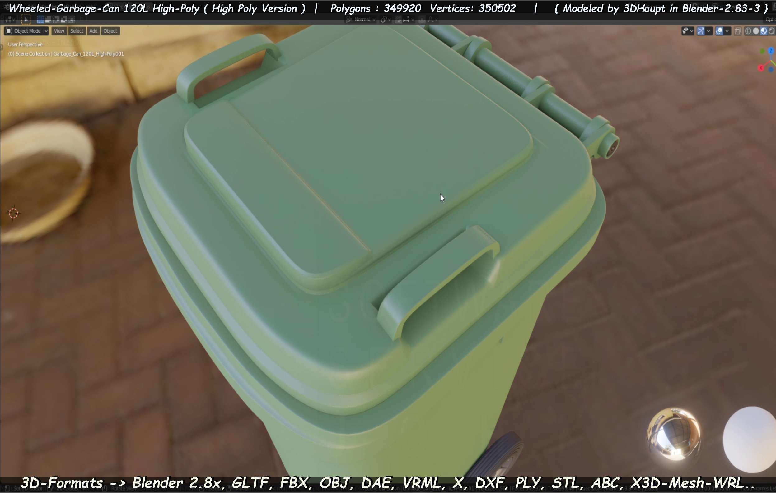 Wheeled-Garbage-Can 120L High-Poly 3D model_28