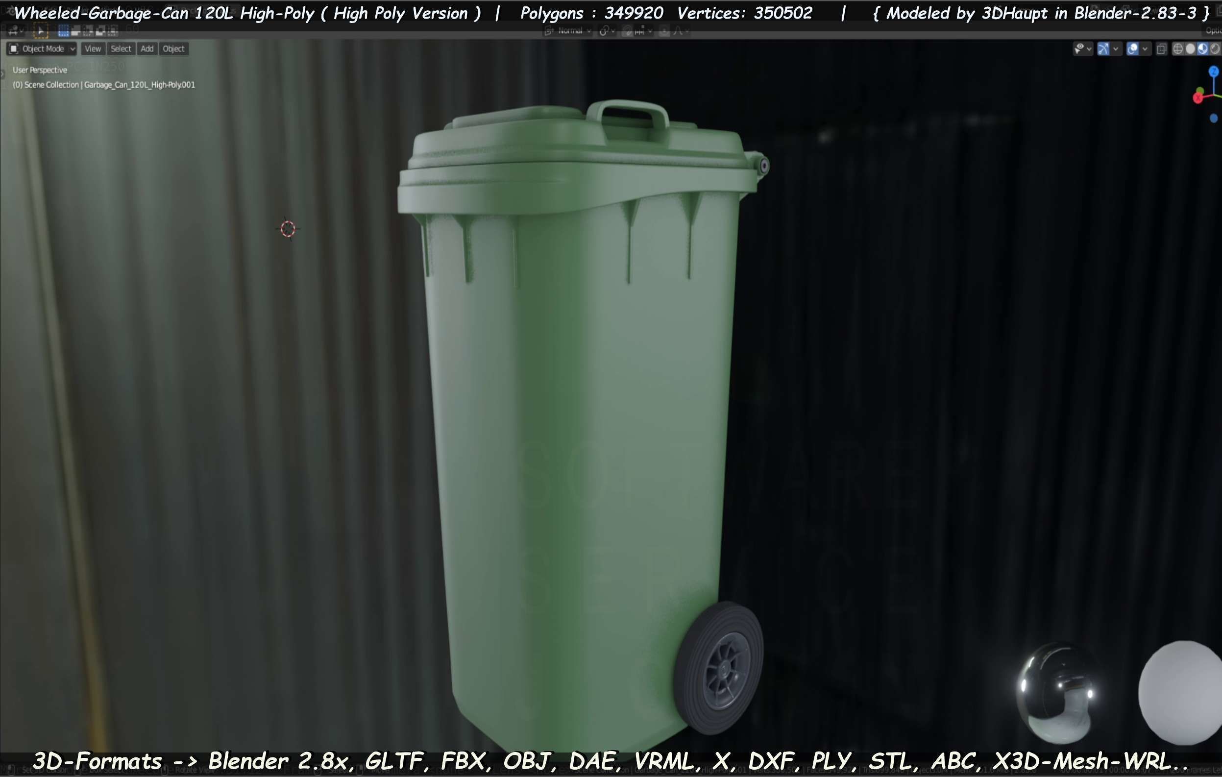 Wheeled-Garbage-Can 120L High-Poly 3D model_46