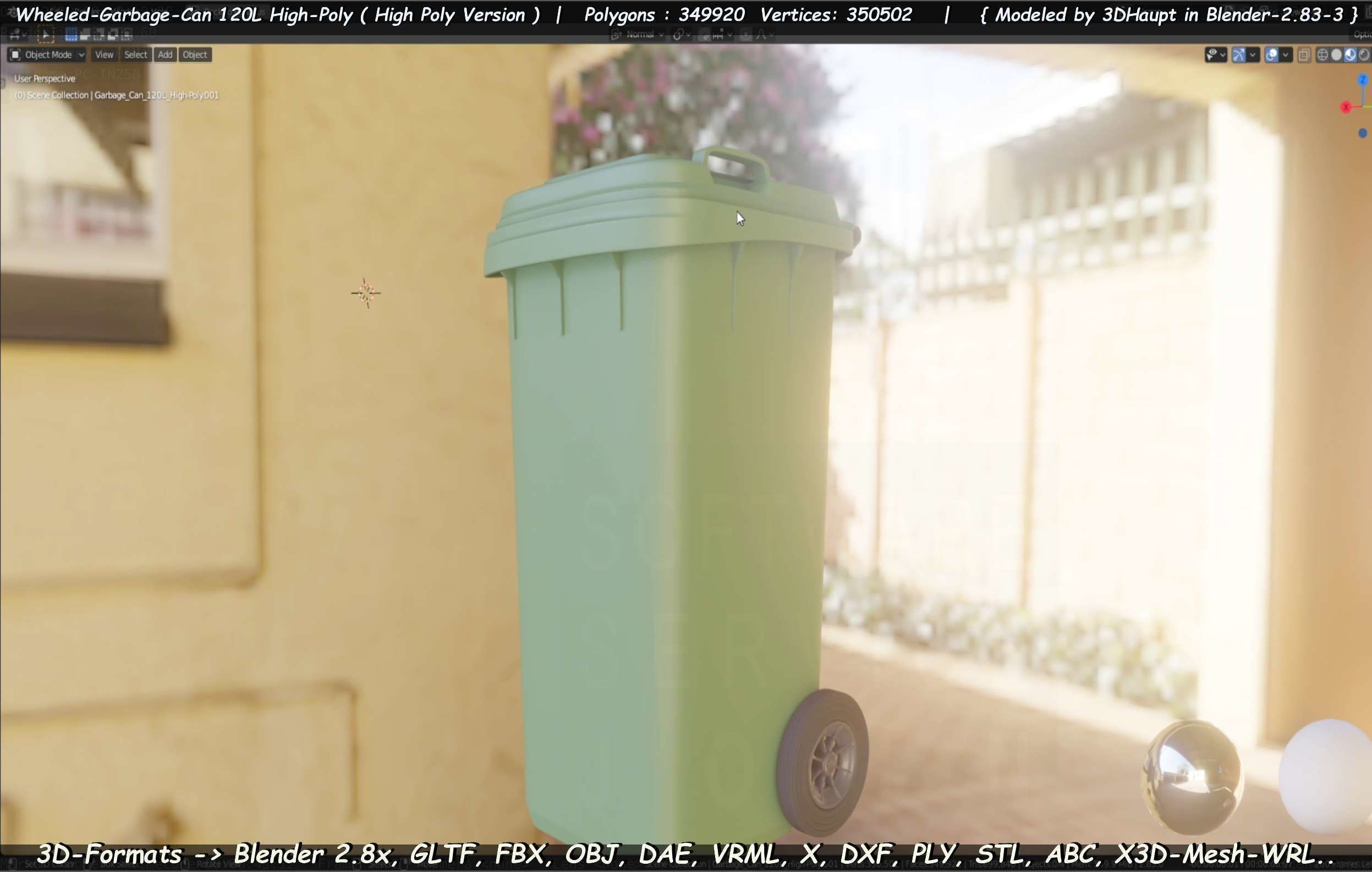 Wheeled-Garbage-Can 120L High-Poly 3D model_25