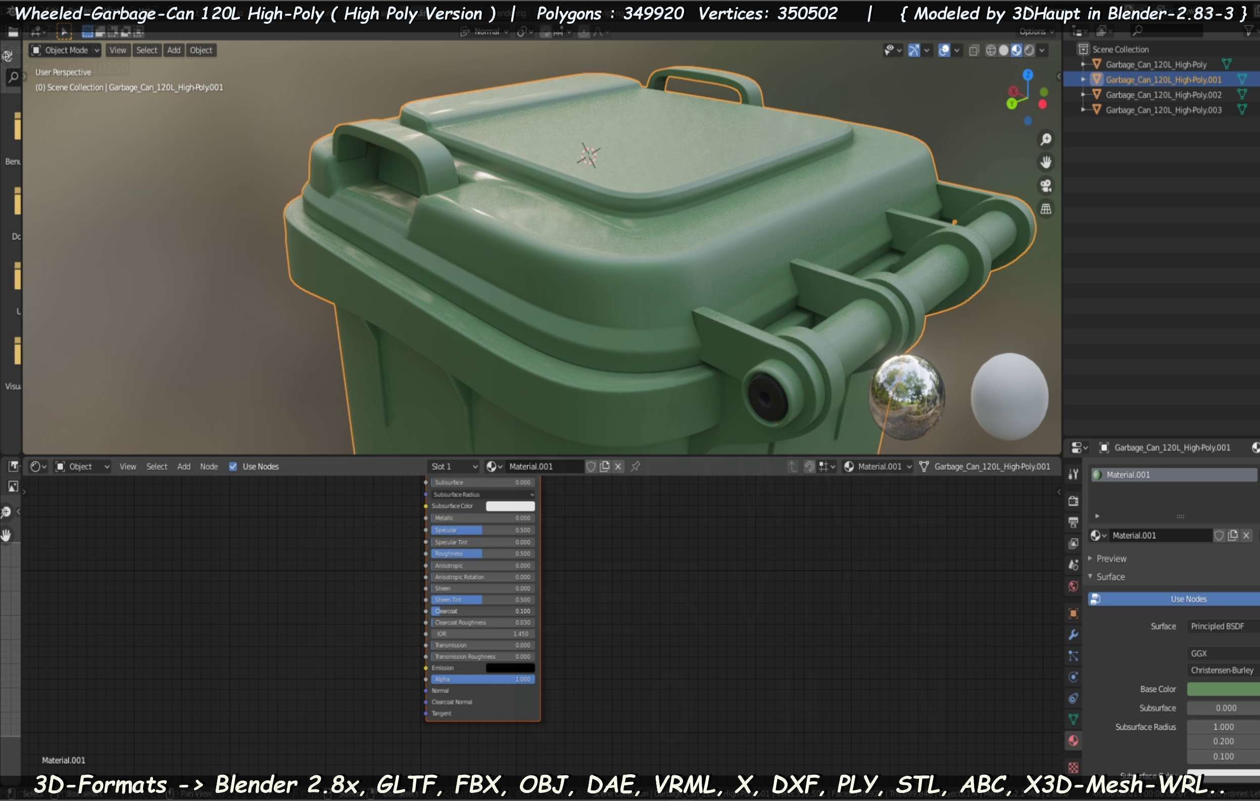 Wheeled-Garbage-Can 120L High-Poly 3D model_15