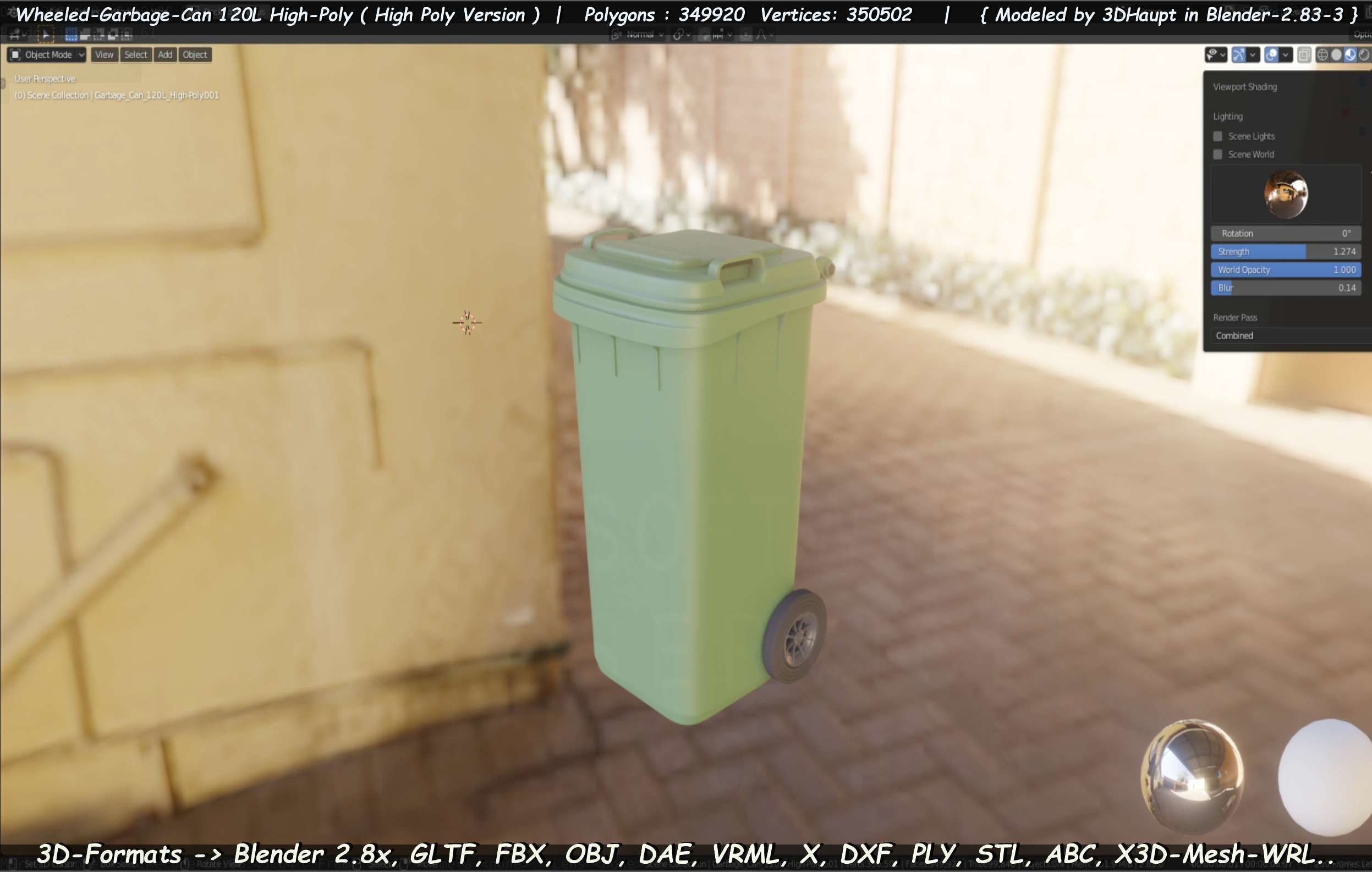 Wheeled-Garbage-Can 120L High-Poly 3D model_80