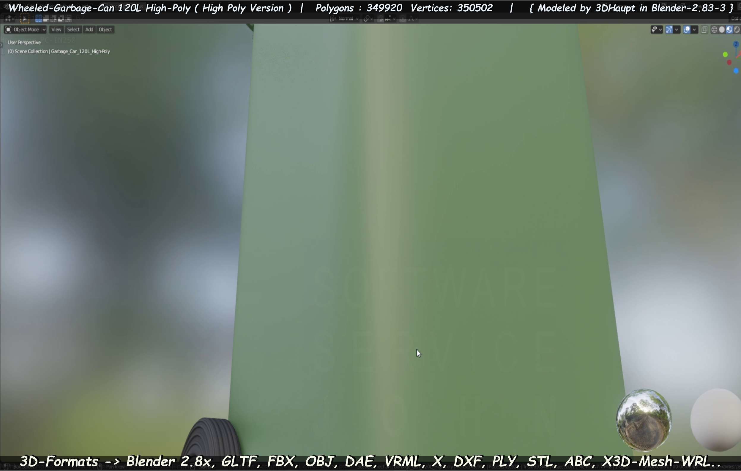 Wheeled-Garbage-Can 120L High-Poly 3D model_86