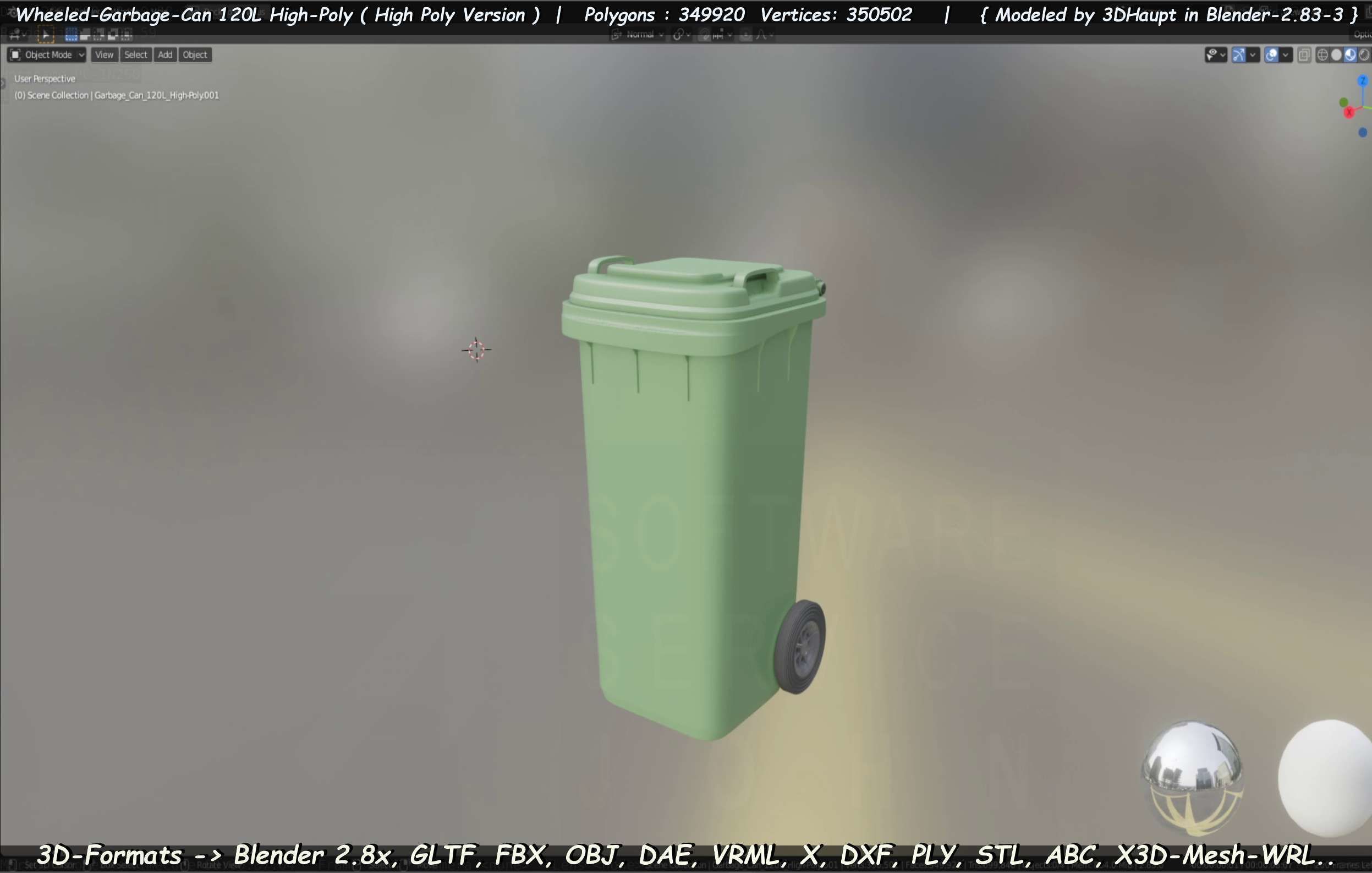 Wheeled-Garbage-Can 120L High-Poly 3D model_77