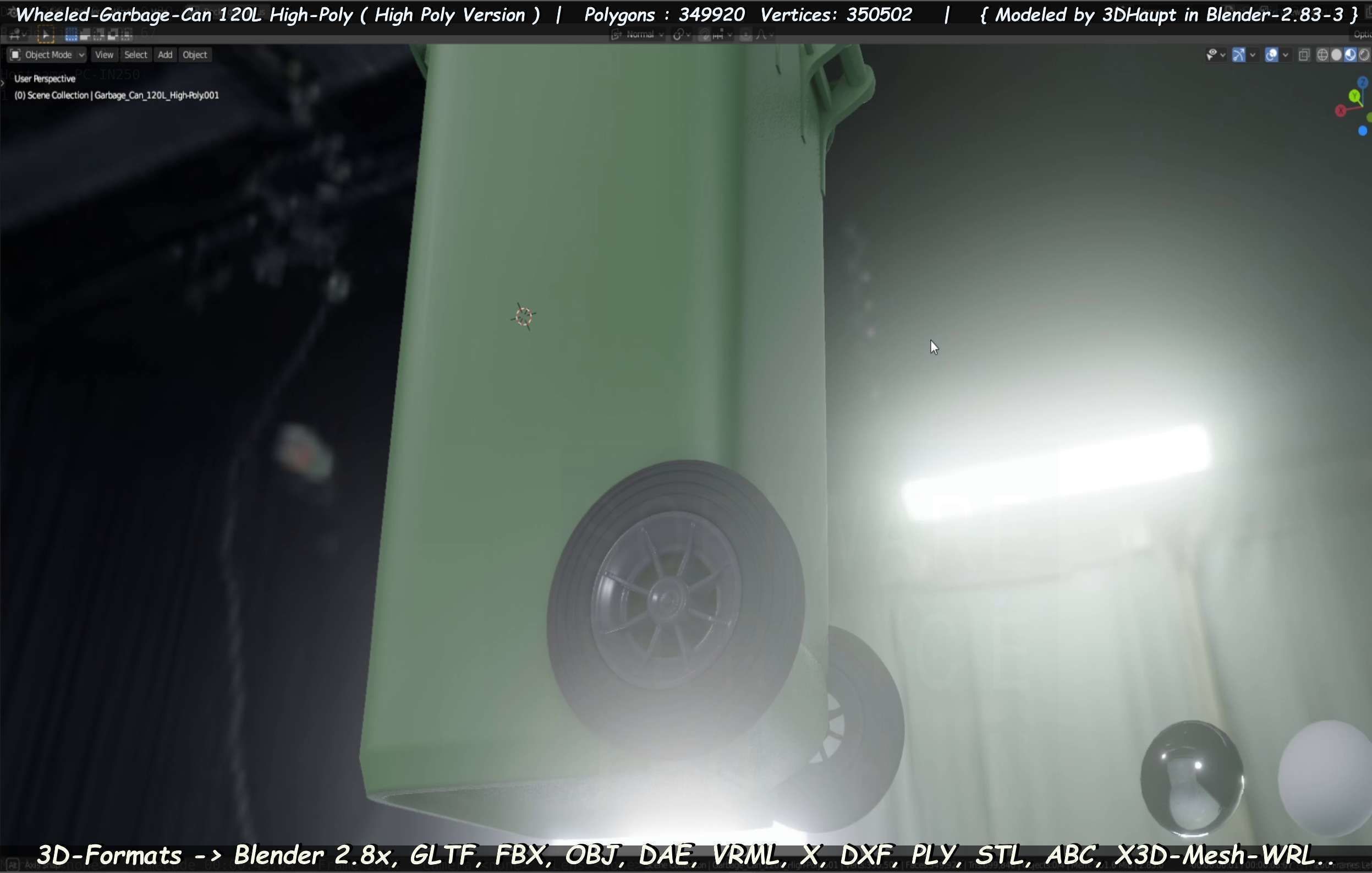 Wheeled-Garbage-Can 120L High-Poly 3D model_35