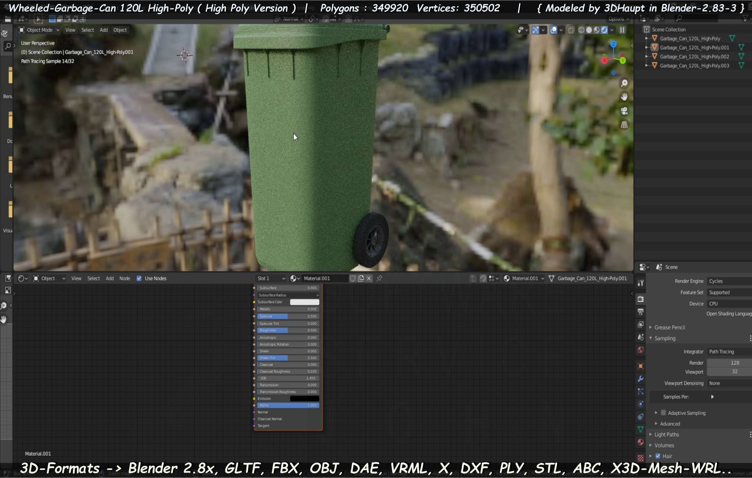 Wheeled-Garbage-Can 120L High-Poly 3D model_59
