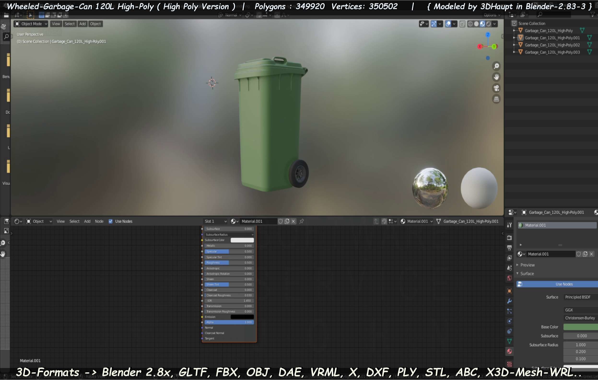 Wheeled-Garbage-Can 120L High-Poly 3D model_74