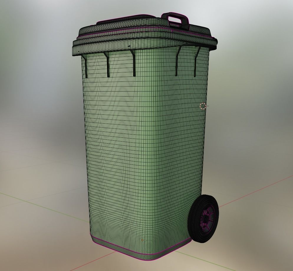 Wheeled-Garbage-Can 120L High-Poly 3D model_8