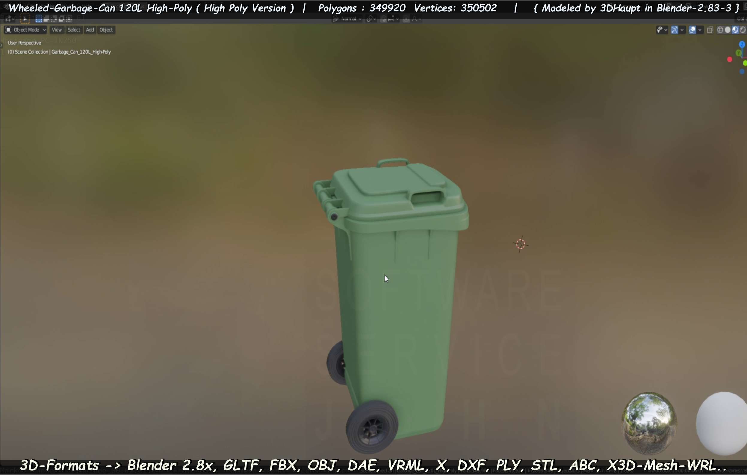 Wheeled-Garbage-Can 120L High-Poly 3D model_38
