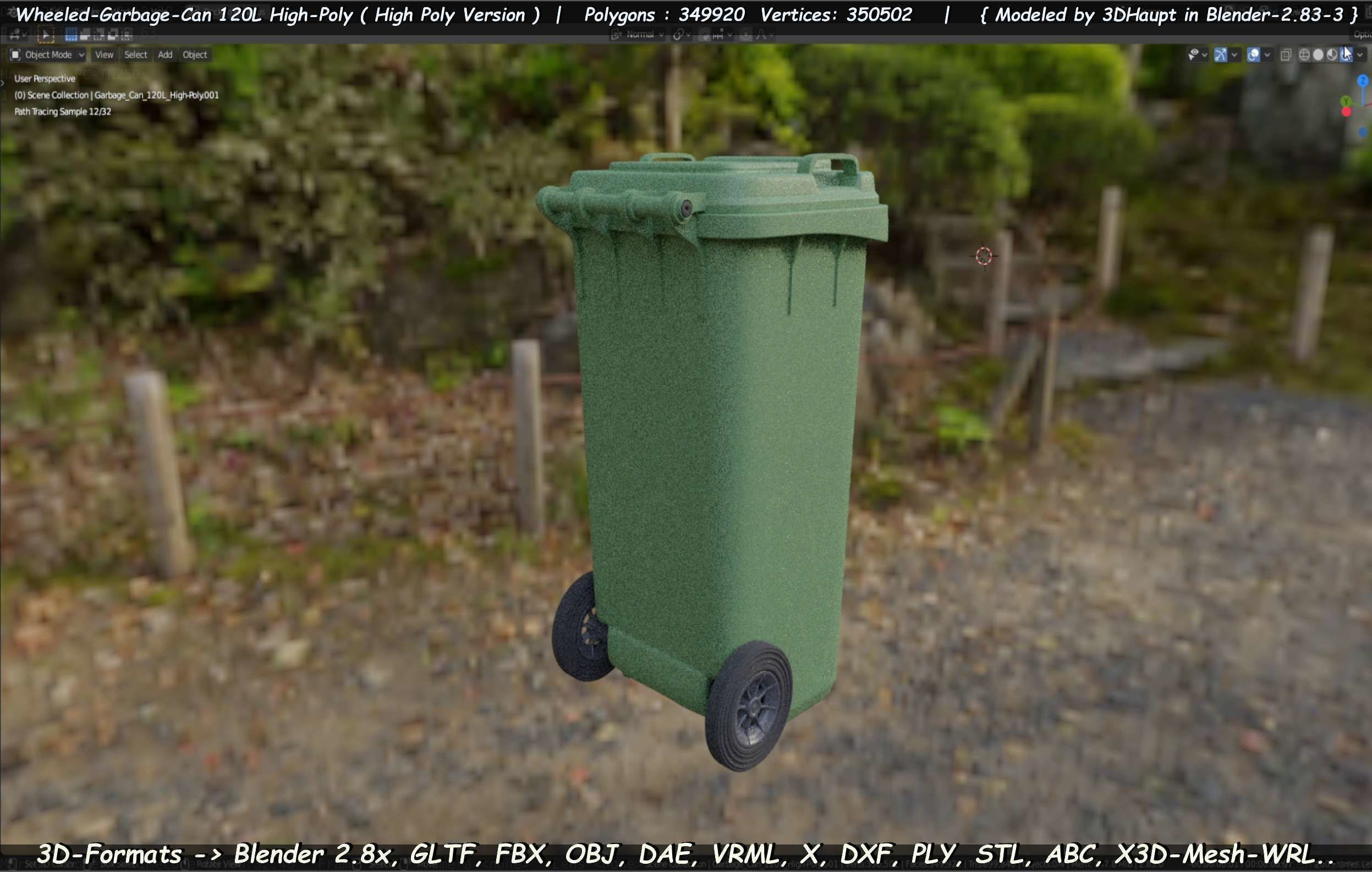 Wheeled-Garbage-Can 120L High-Poly 3D model_20