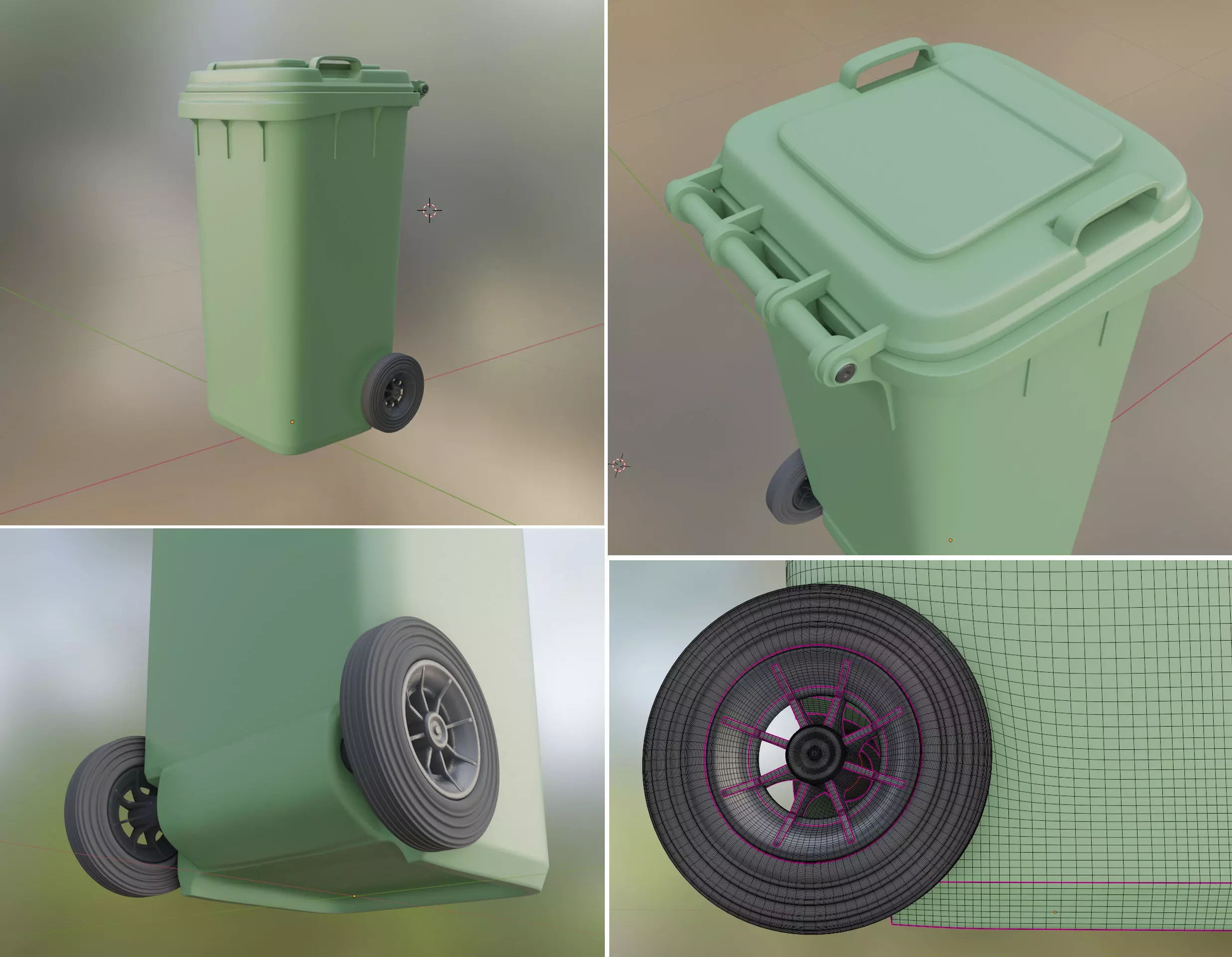Wheeled-Garbage-Can 120L High-Poly 3D model_0