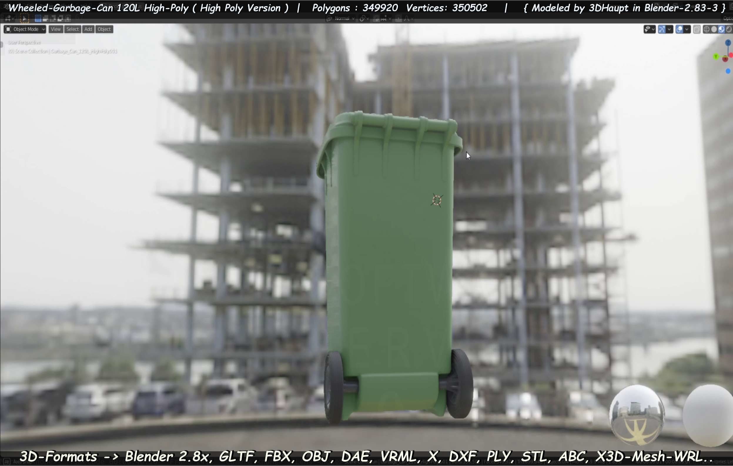 Wheeled-Garbage-Can 120L High-Poly 3D model_26