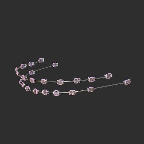 Braces headband made of crystals 3D model