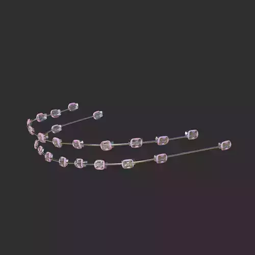 Braces headband made of crystals 3D model
