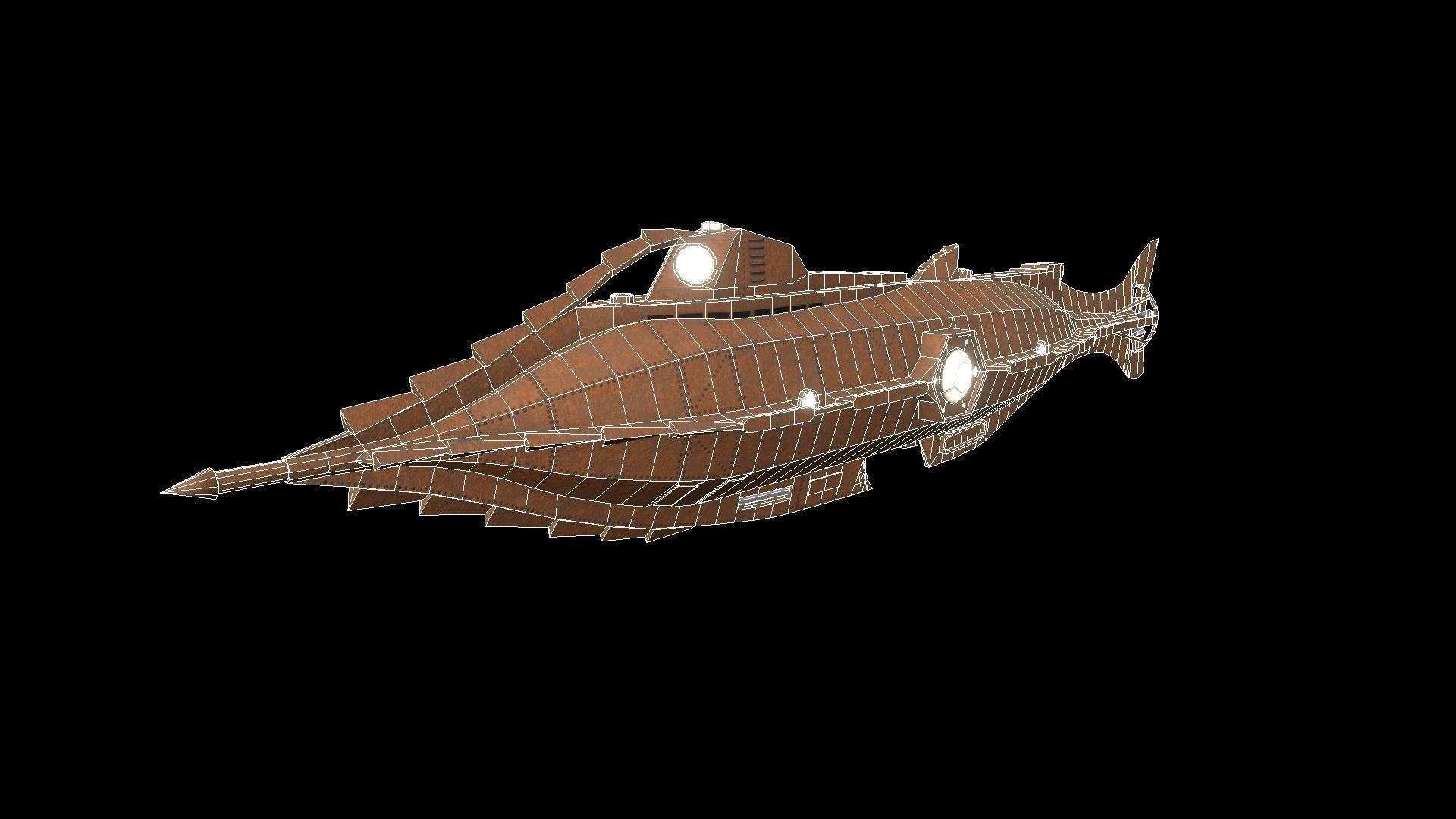 Nautilus submarine 3D model_1