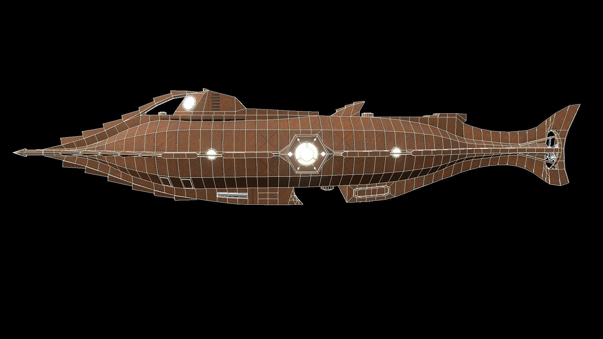 Nautilus submarine 3D model_2