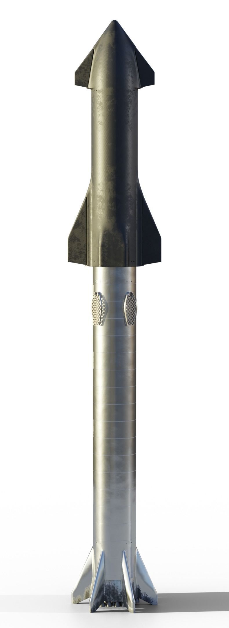 Starship and Super Heavy booster SpaceX 3D model_12