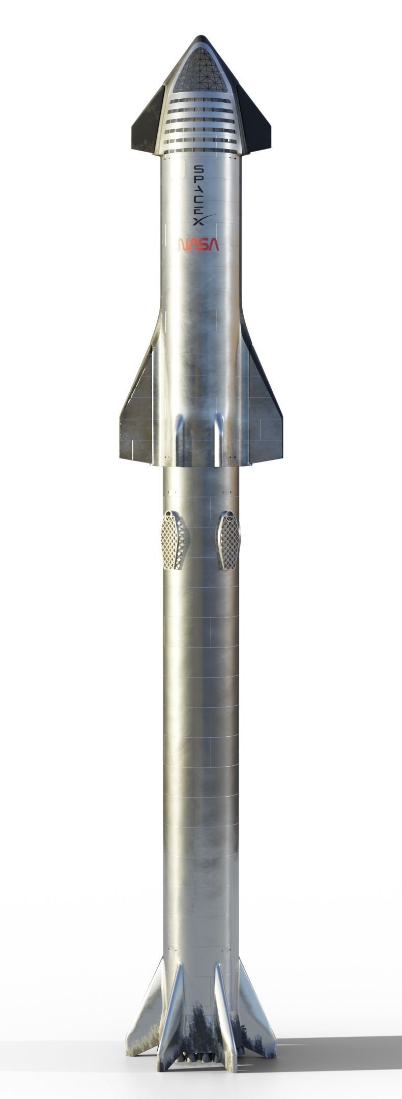 Starship and Super Heavy booster SpaceX 3D model_11
