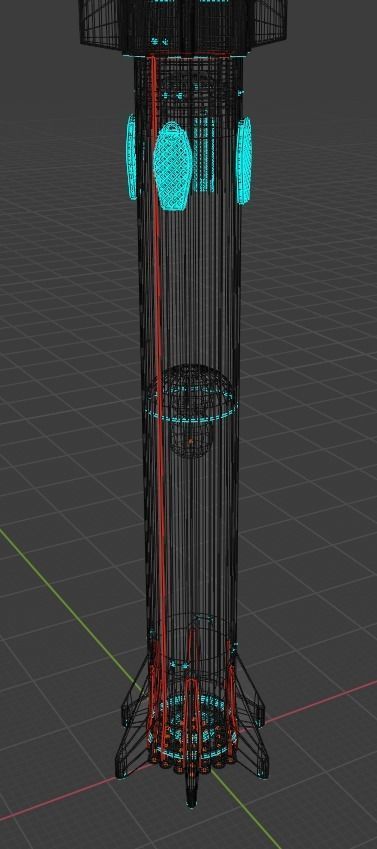 Starship and Super Heavy booster SpaceX 3D model_18