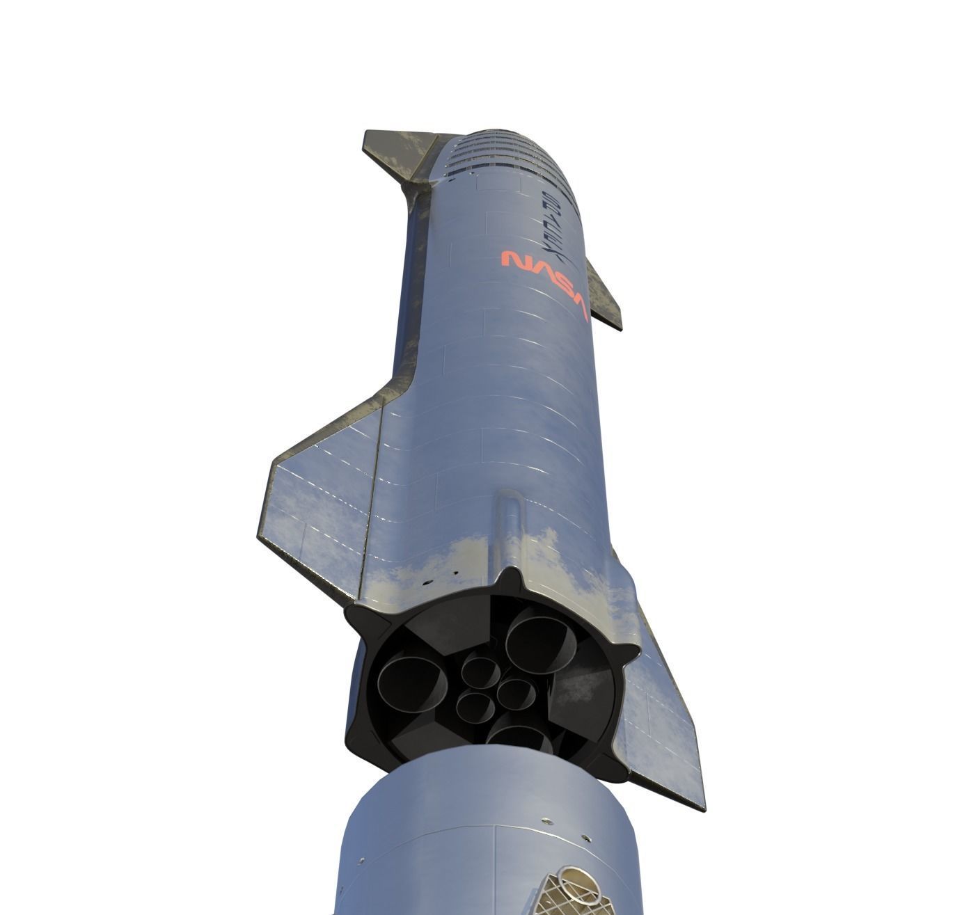 Starship and Super Heavy booster SpaceX 3D model_9