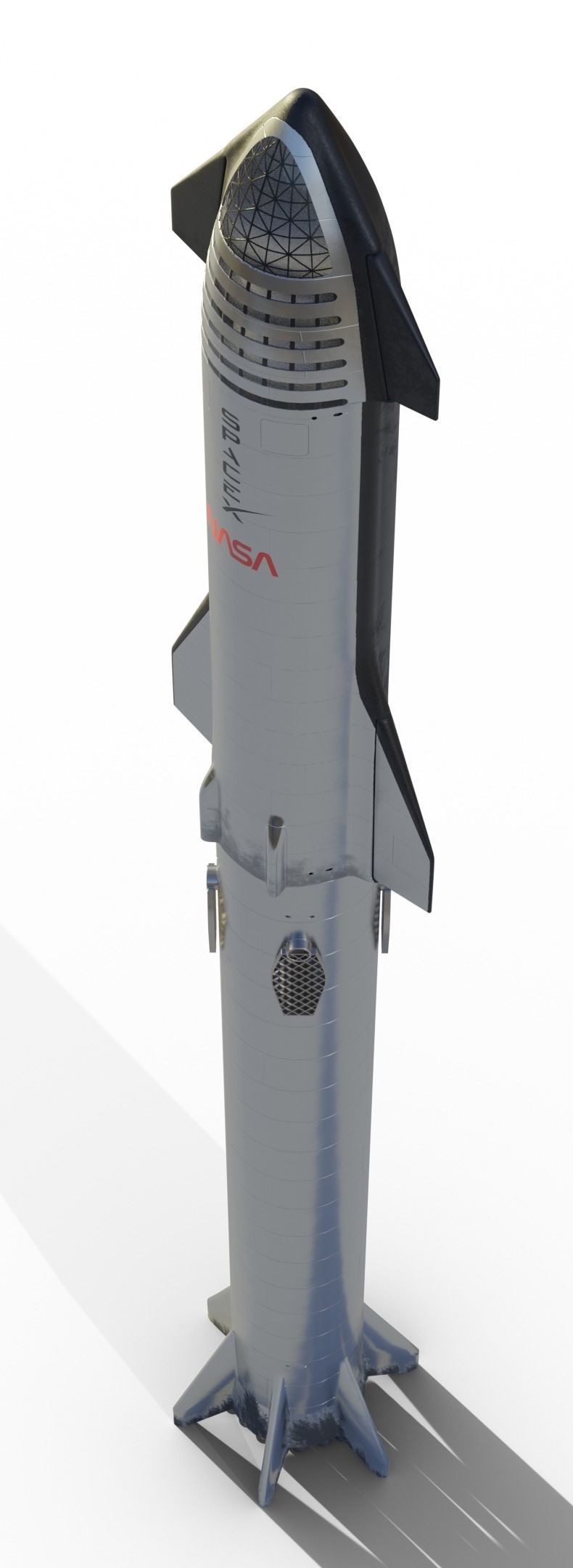 Starship and Super Heavy booster SpaceX 3D model_15