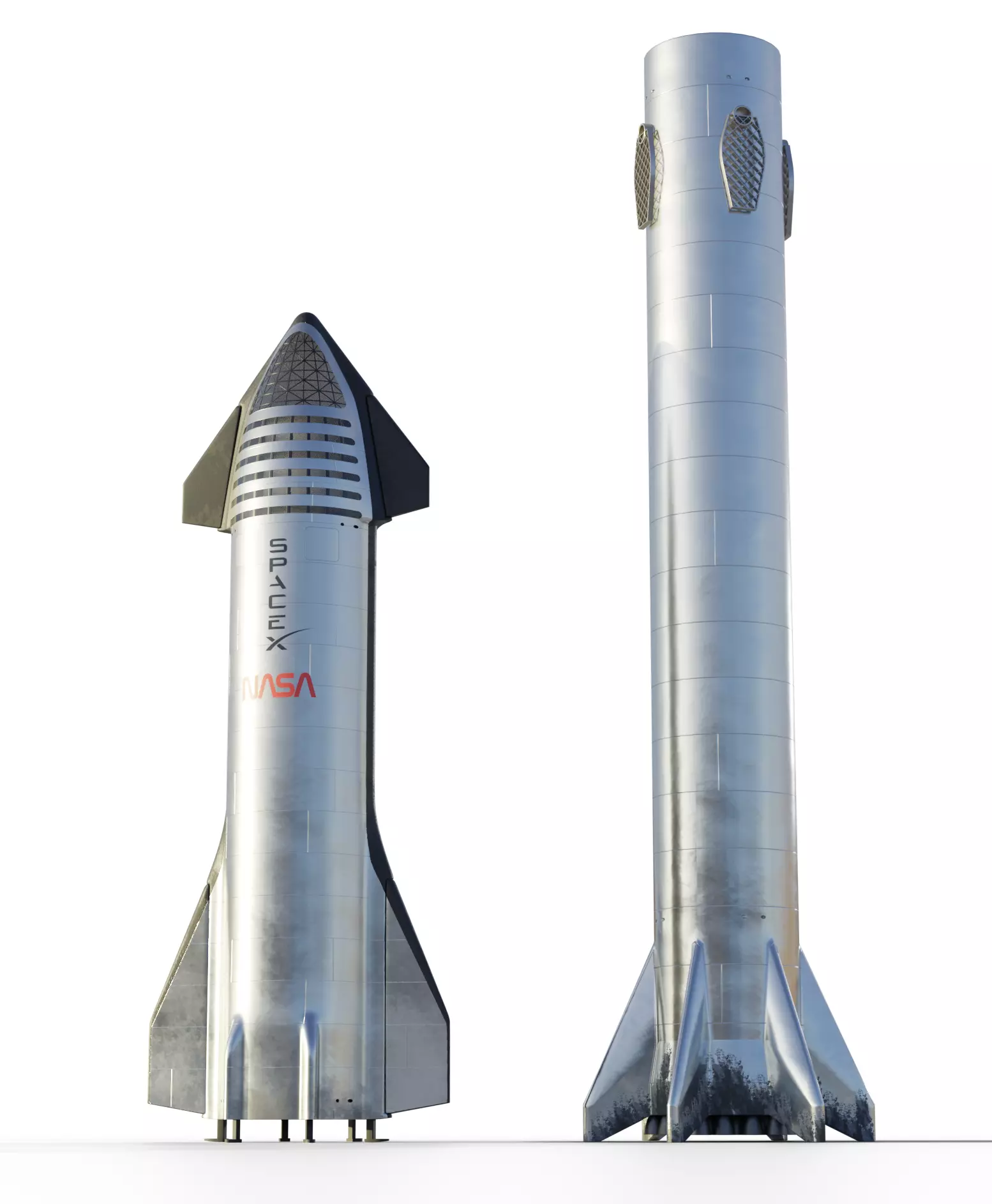 Starship and Super Heavy booster SpaceX 3D model_0
