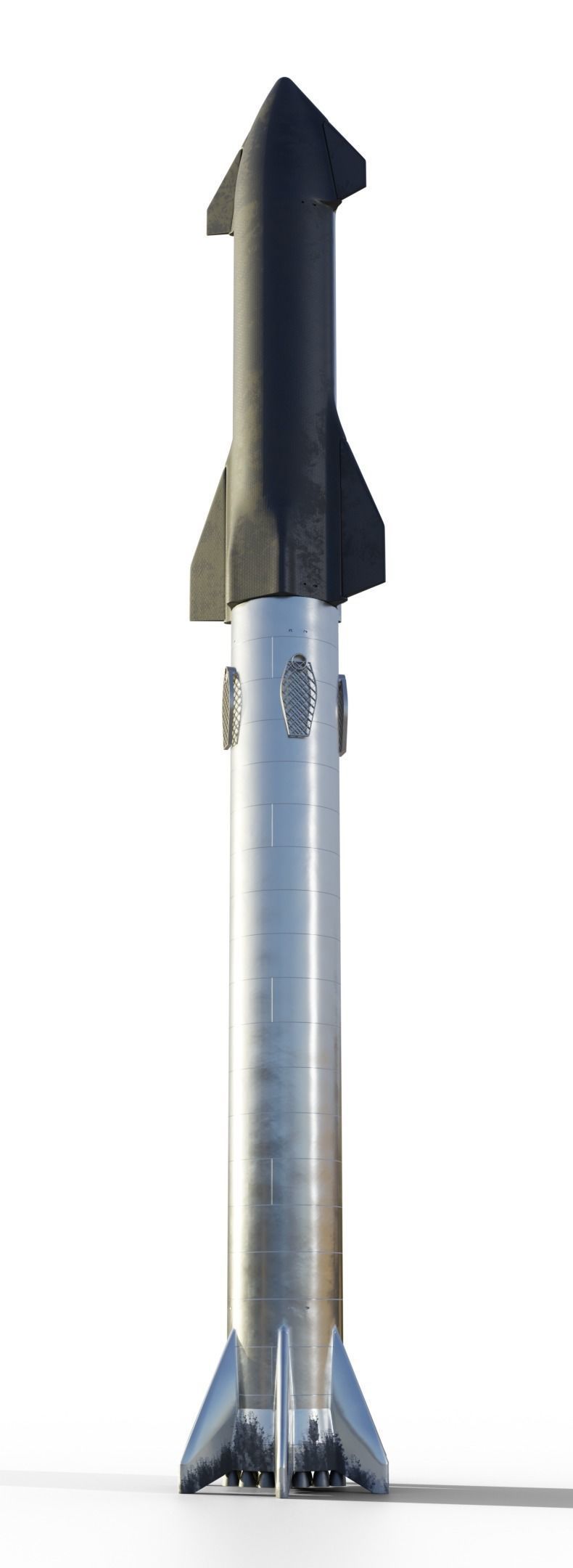 Starship and Super Heavy booster SpaceX 3D model_13