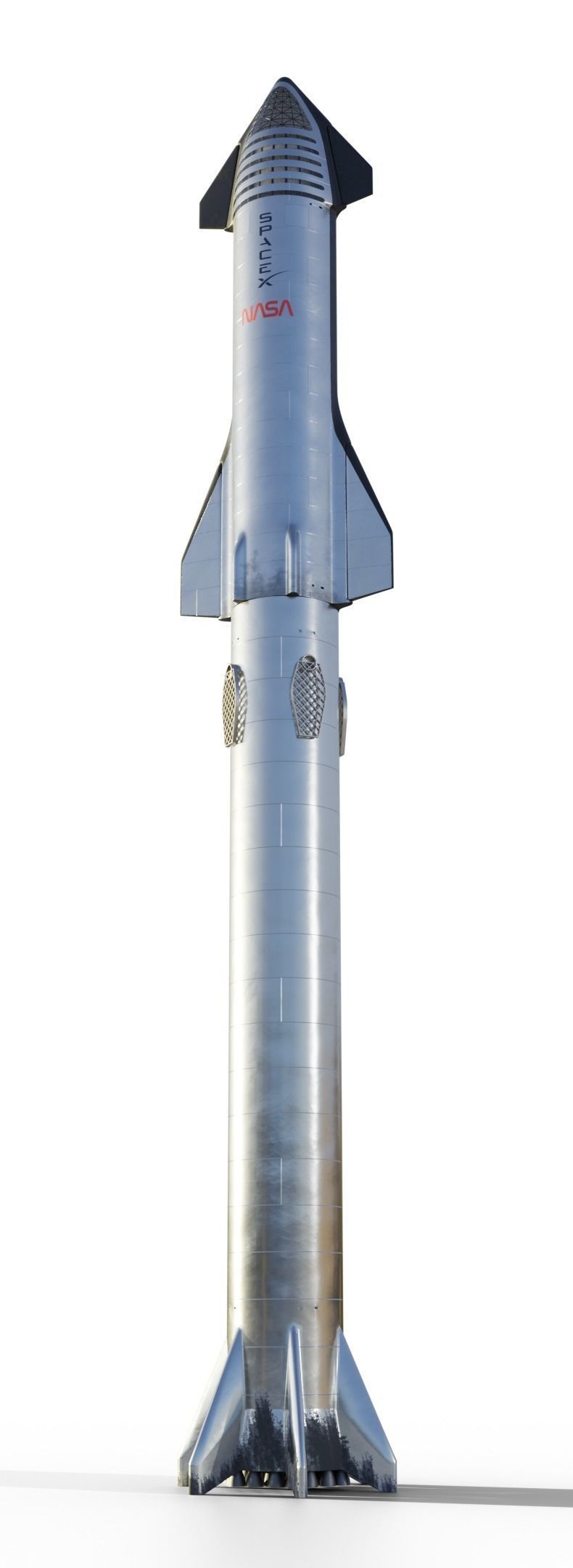 Starship and Super Heavy booster SpaceX 3D model_14