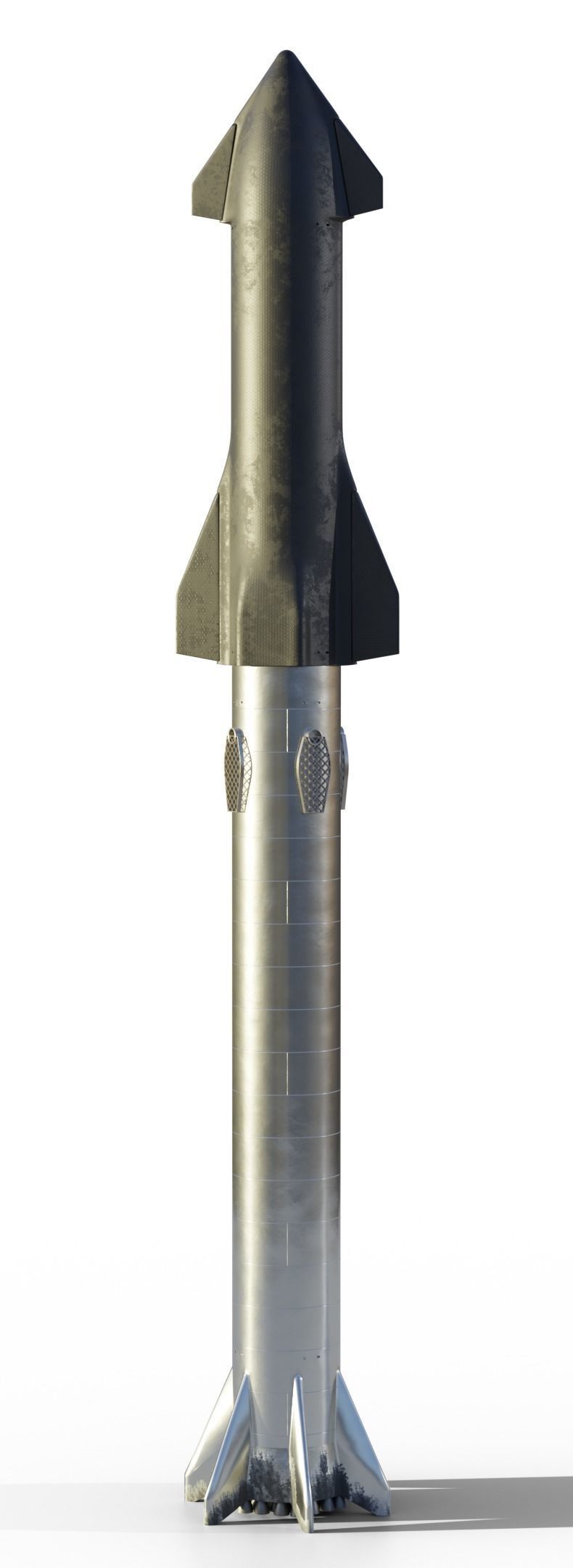 Starship and Super Heavy booster SpaceX 3D model_10