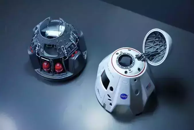 SpaceX Crew Dragon Capsule 3D print model 3D print model