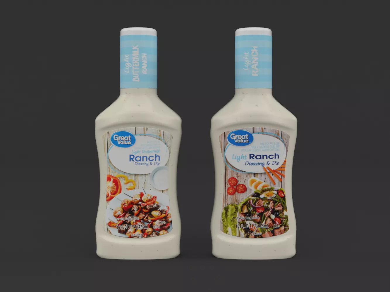 Great Value Ranch Dressing and Dip 3D model