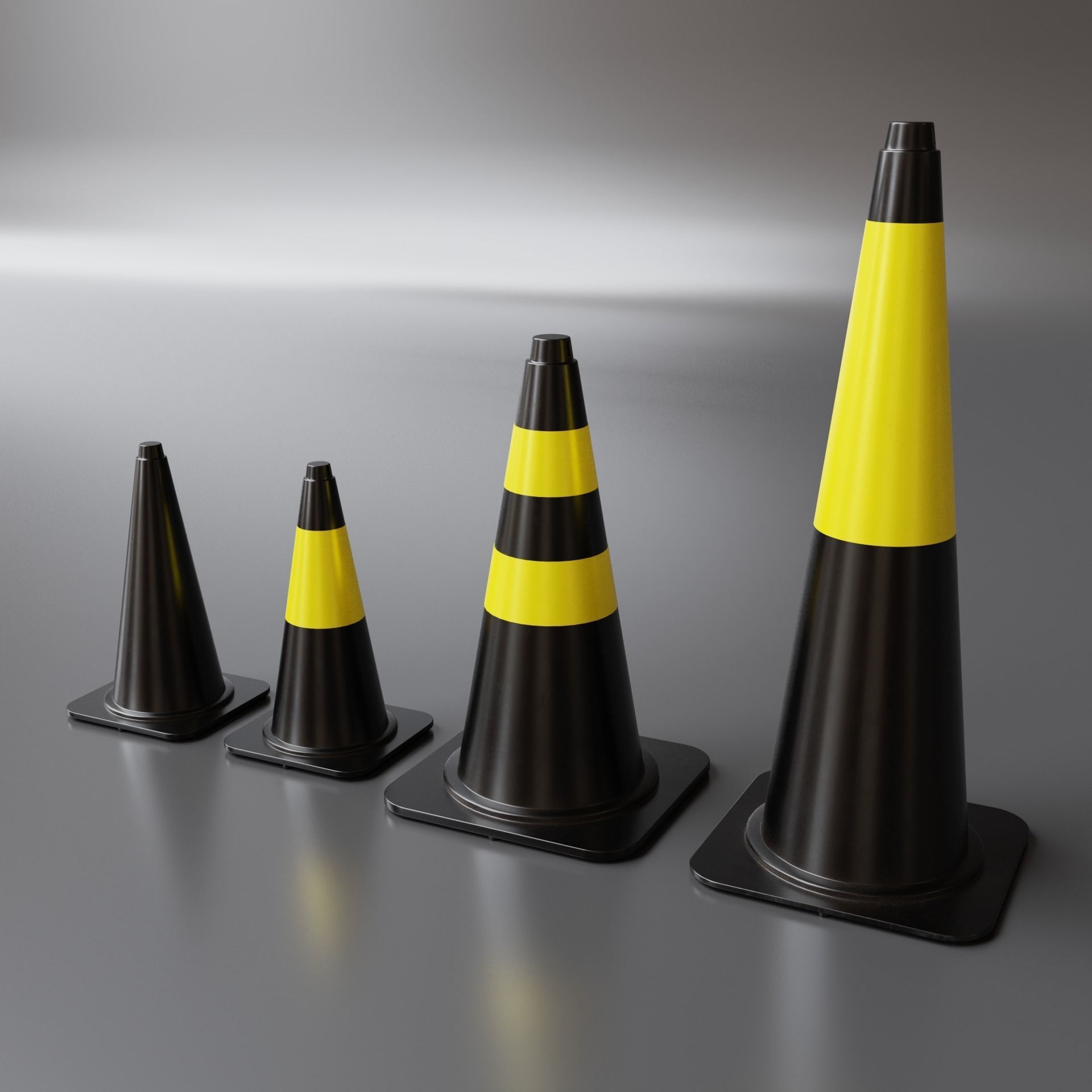 Cones Pack 001 3D model_2