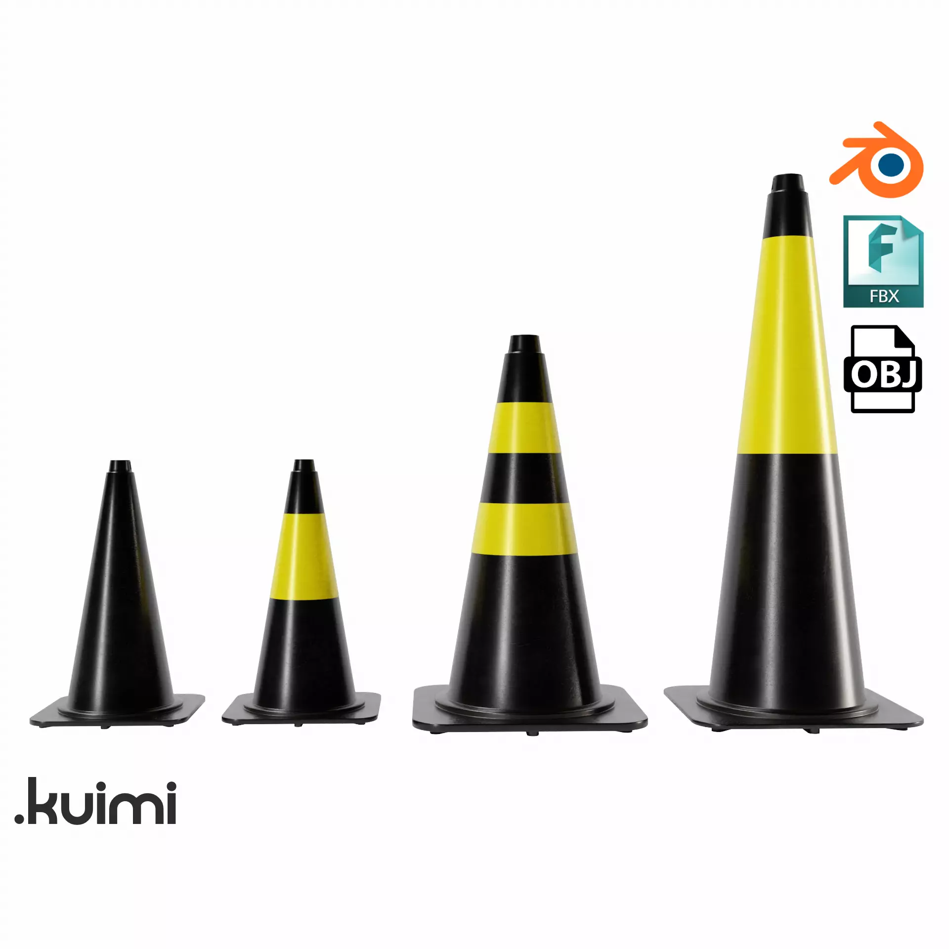 Cones Pack 001 3D model_0