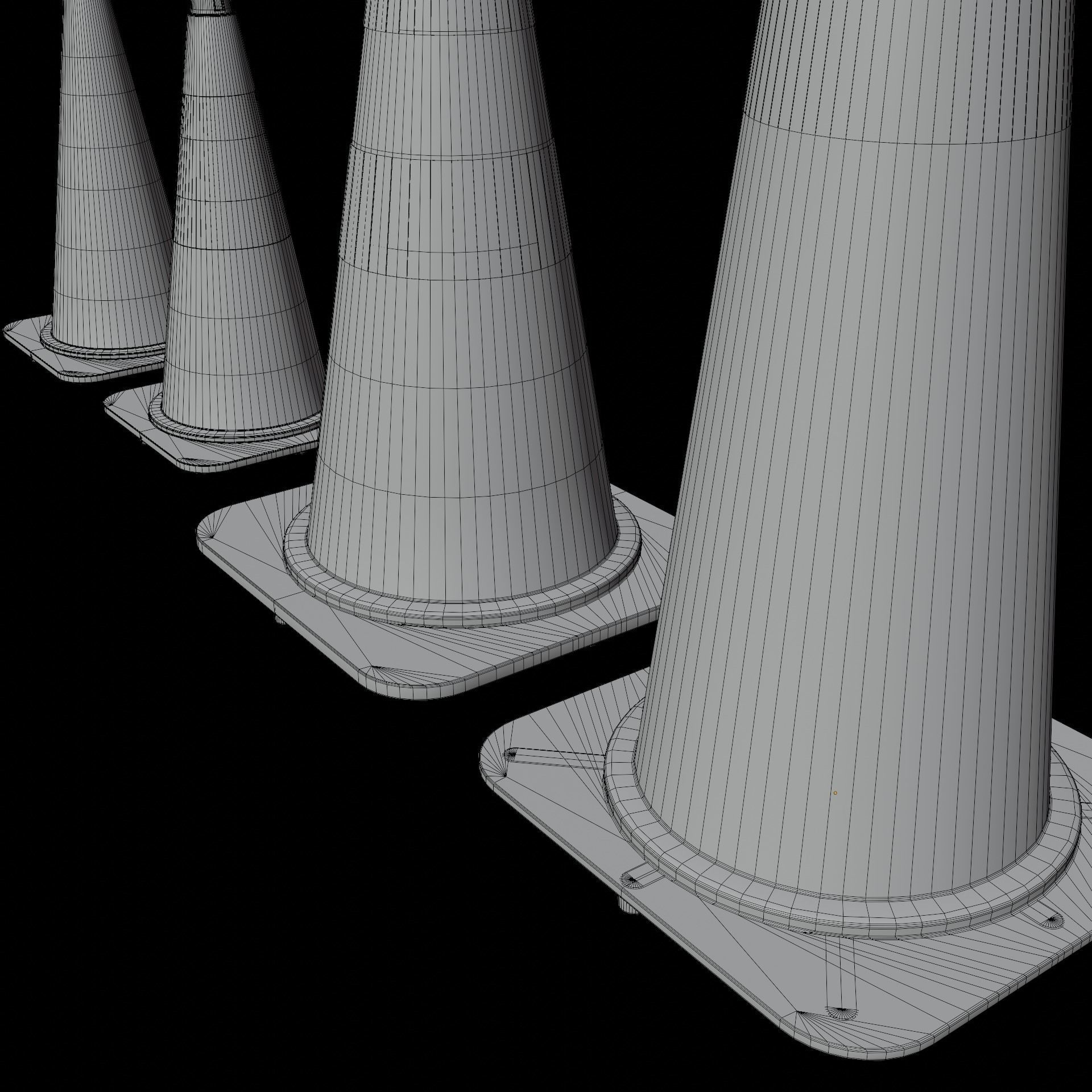 Cones Pack 001 3D model_9
