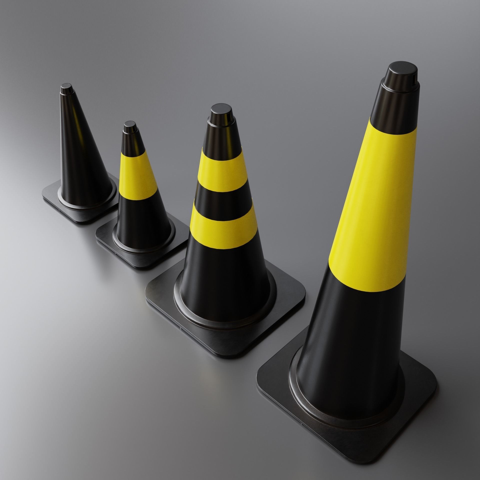 Cones Pack 001 3D model_3