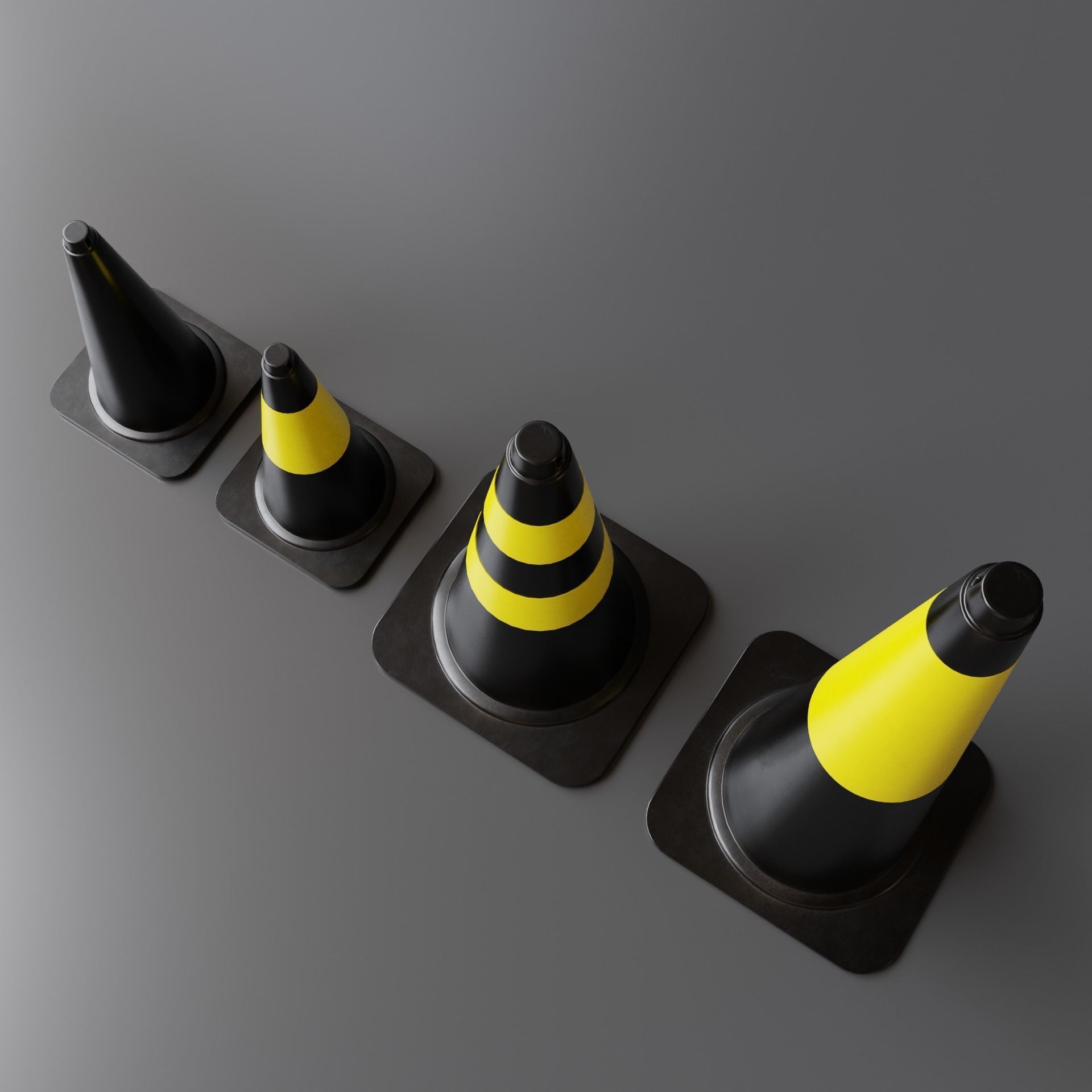 Cones Pack 001 3D model_4