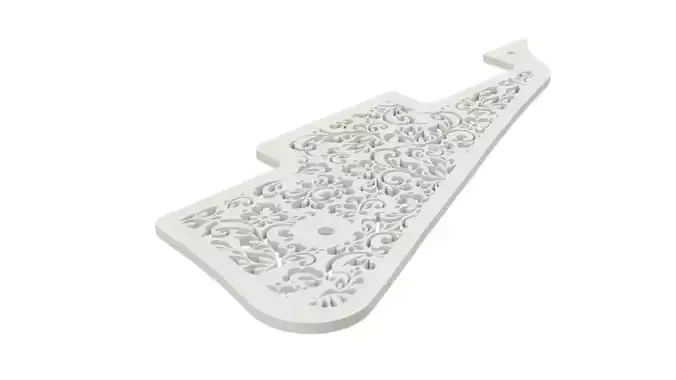 Les Paul Flower pattern custom pickguard for 3d printing 3D print model