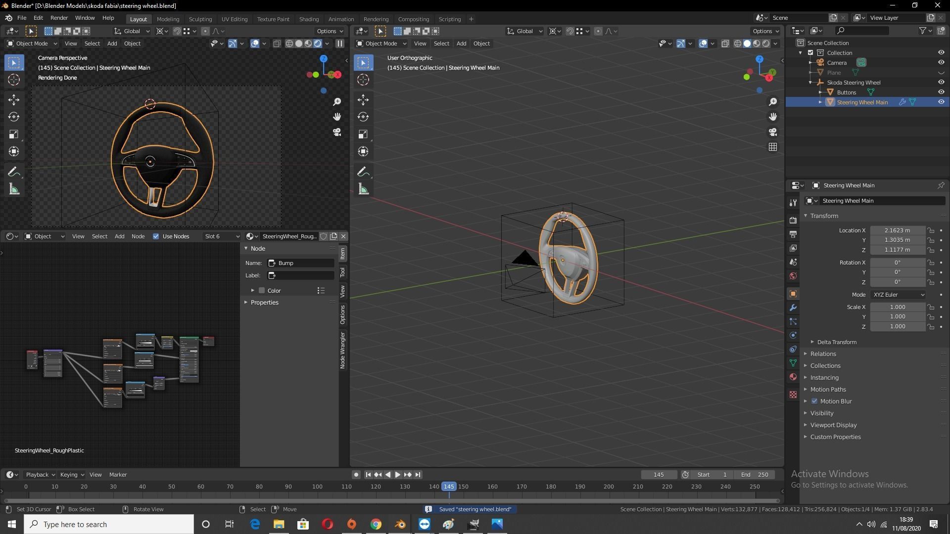 Skoda Steering Wheel 3D model_34