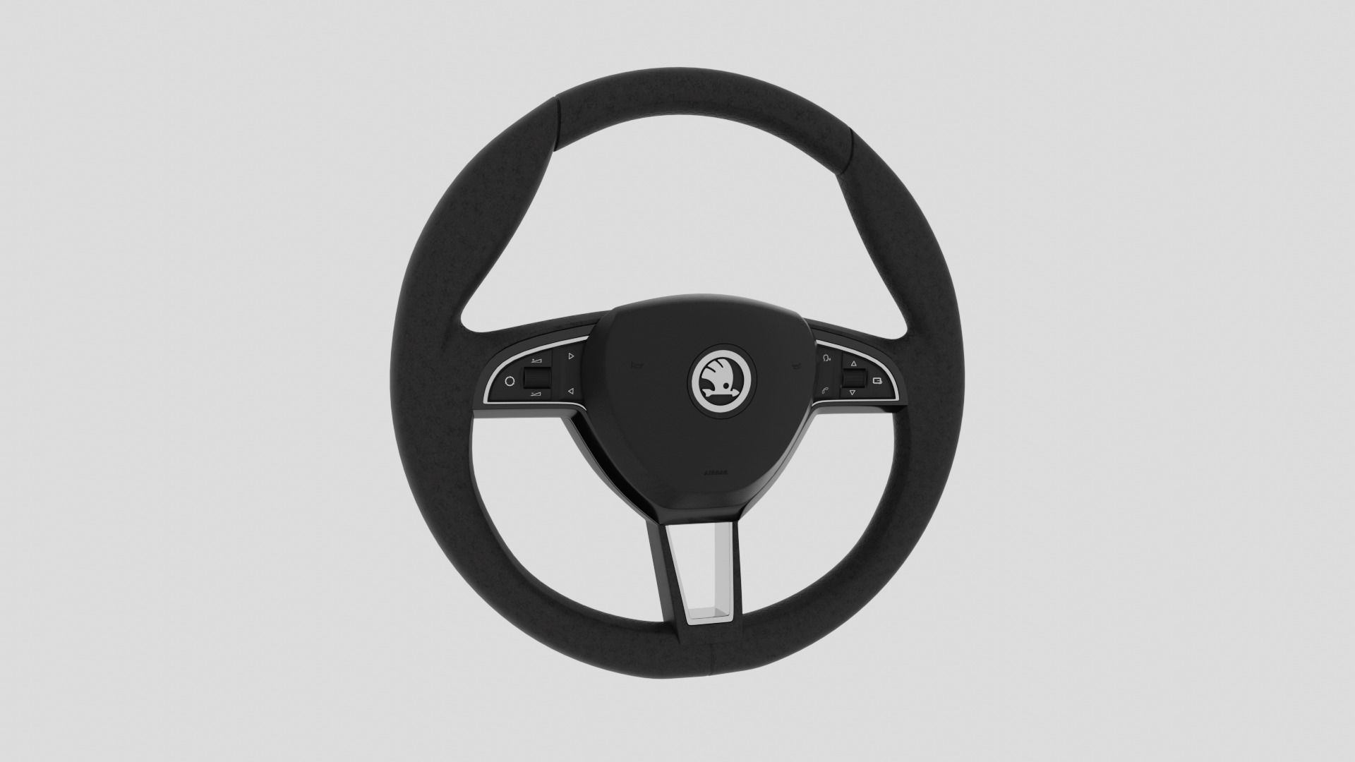 Skoda Steering Wheel 3D model_10
