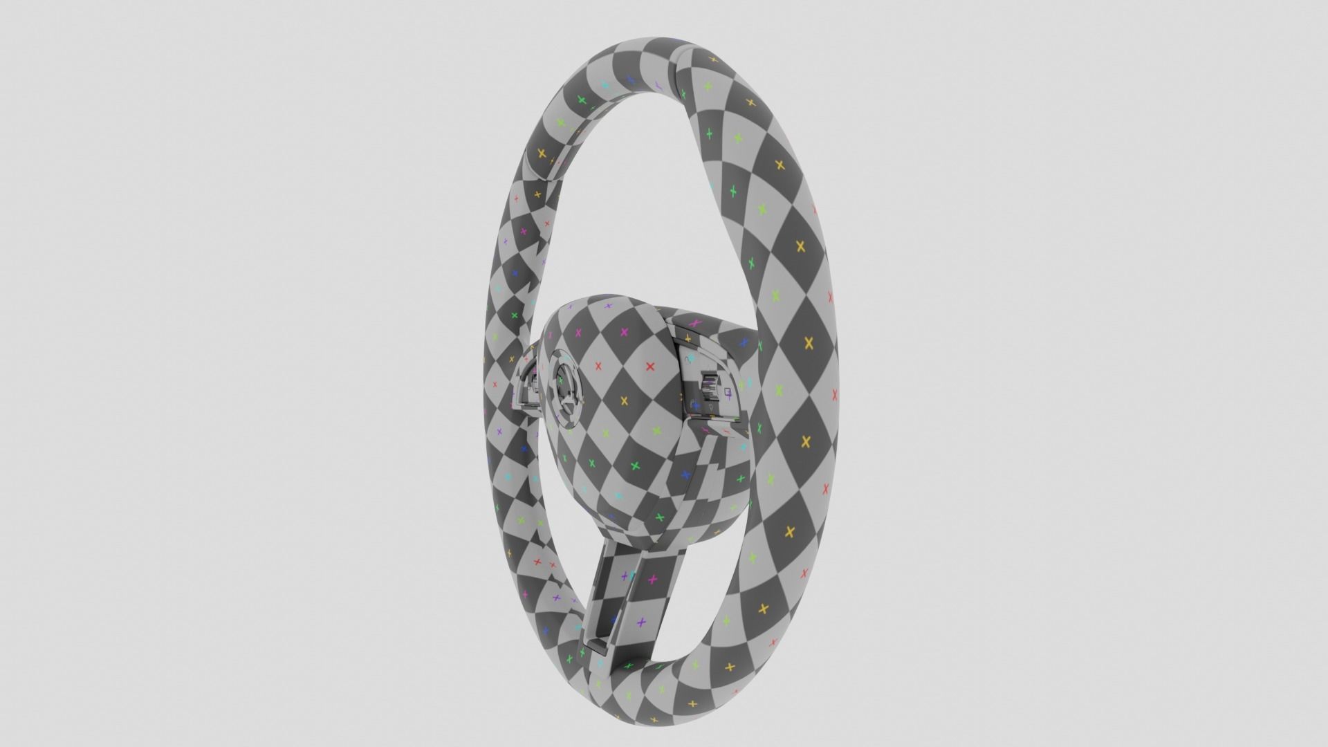 Skoda Steering Wheel 3D model_15