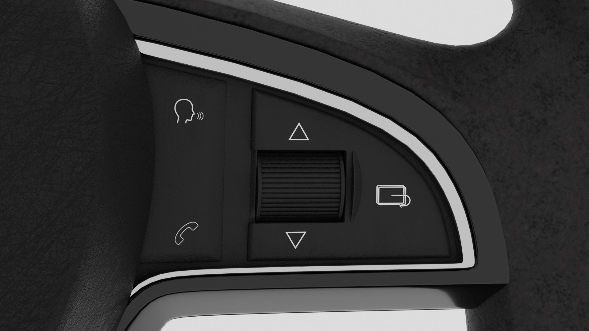 Skoda Steering Wheel 3D model_12