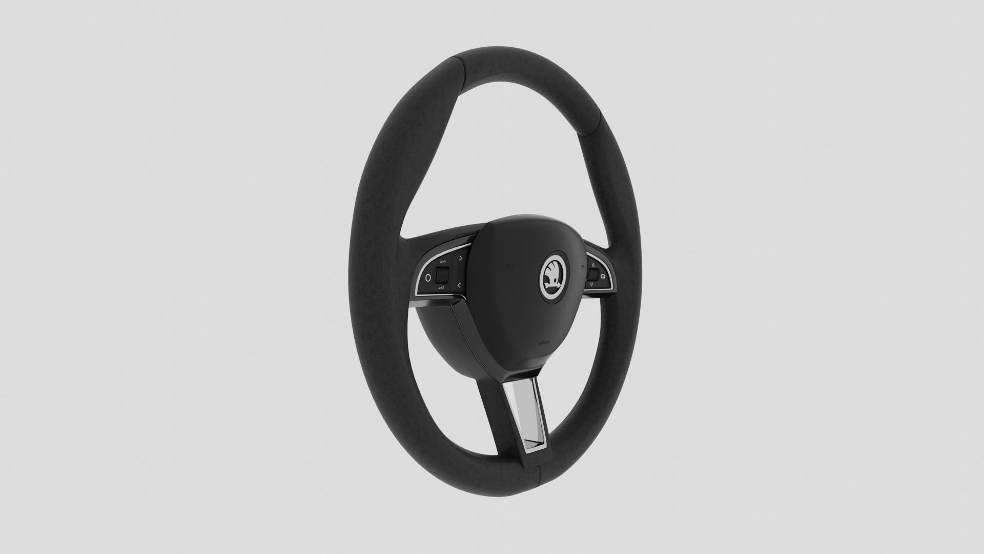 Skoda Steering Wheel 3D model_9