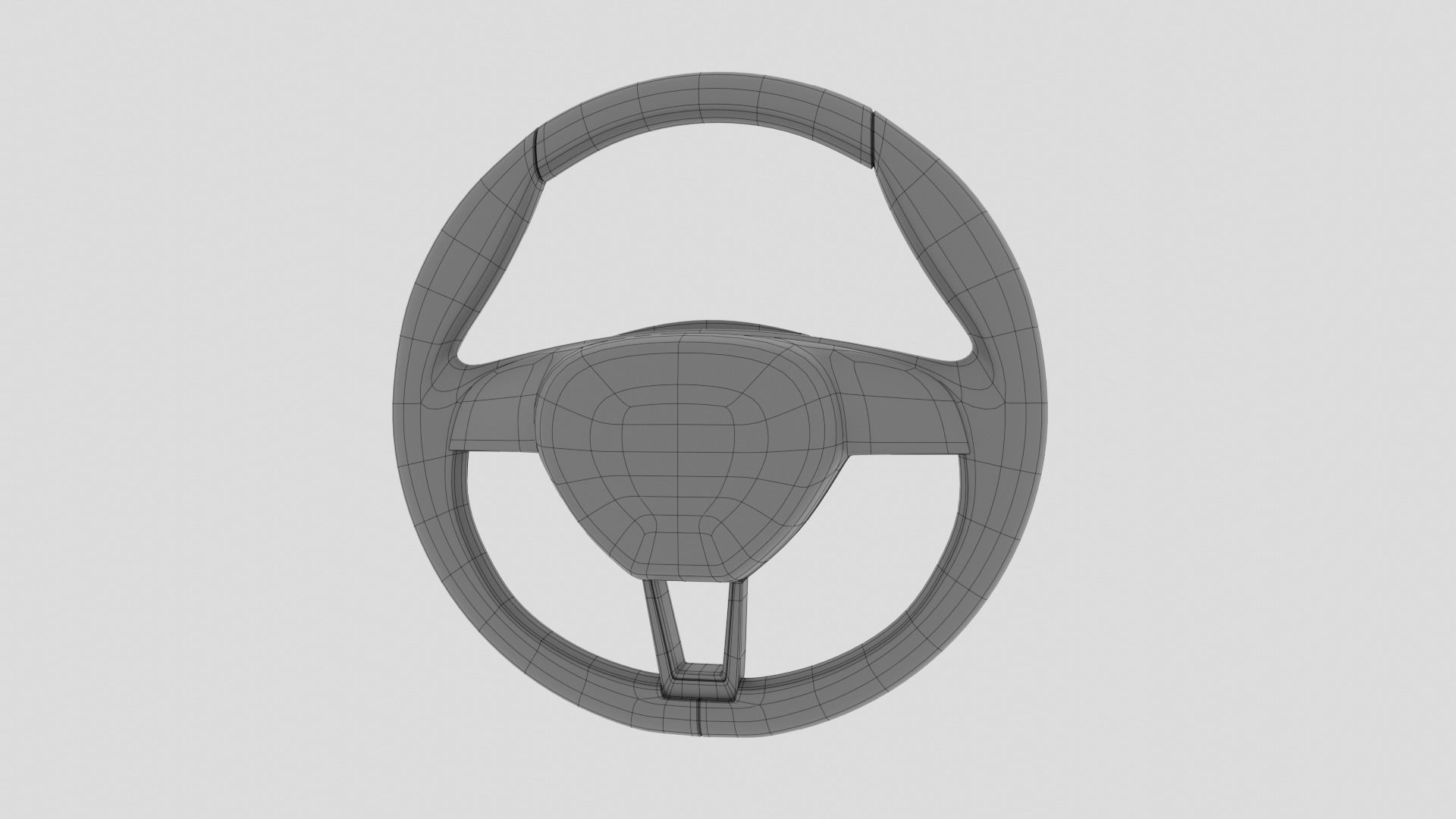 Skoda Steering Wheel 3D model_25