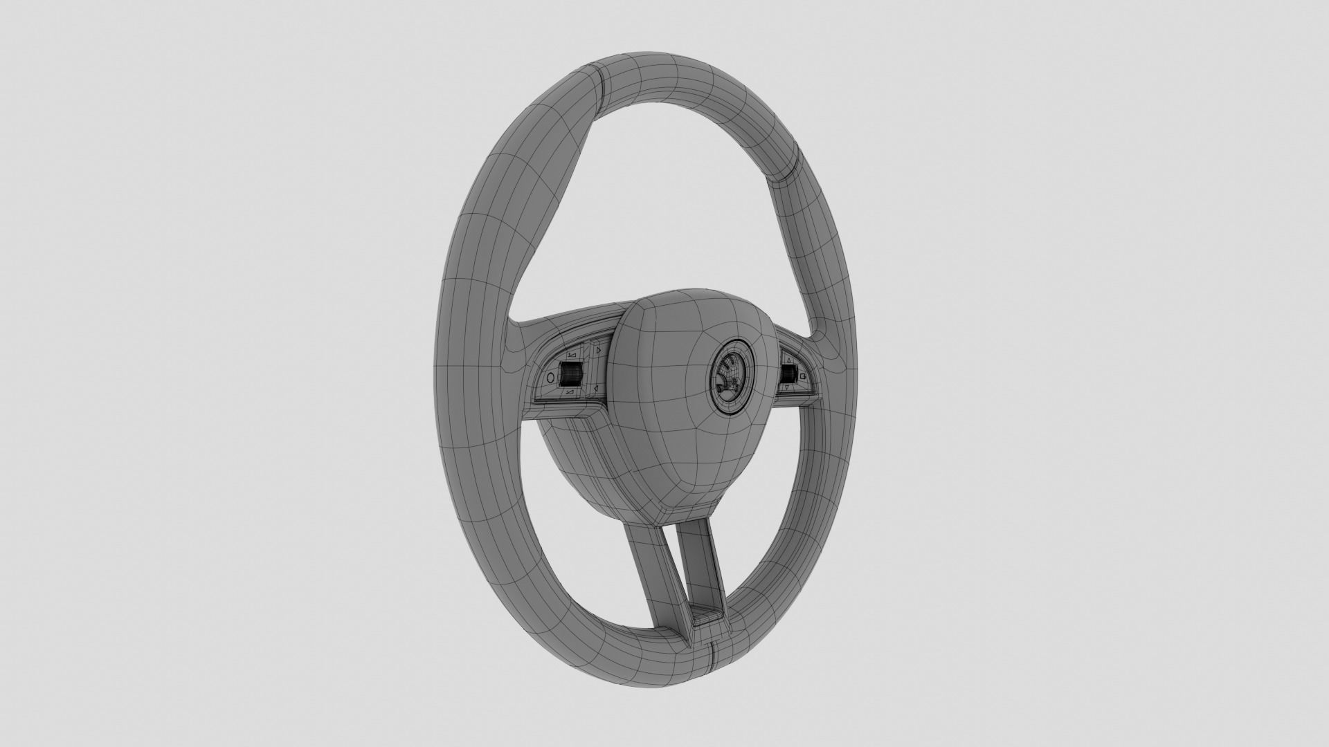 Skoda Steering Wheel 3D model_29