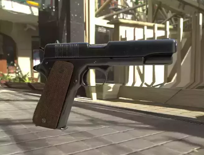1940 colt pistol  Low-poly 3D model