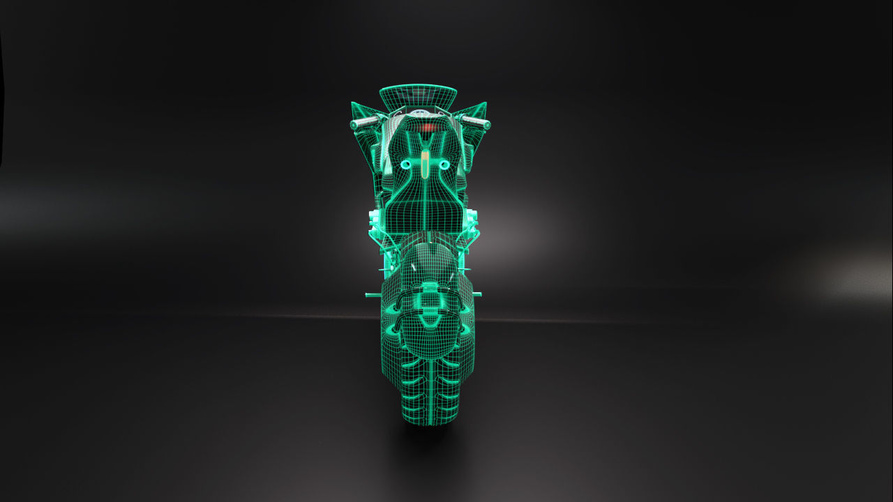 Sci Fi futuristic motorcycle 3D model_21