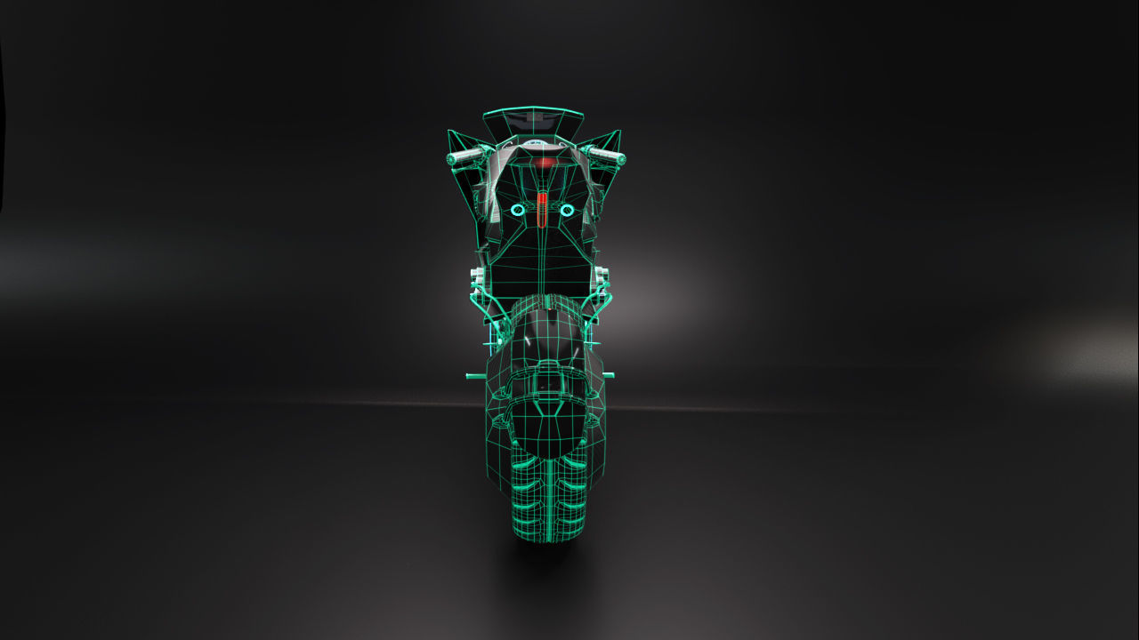 Sci Fi futuristic motorcycle 3D model_27