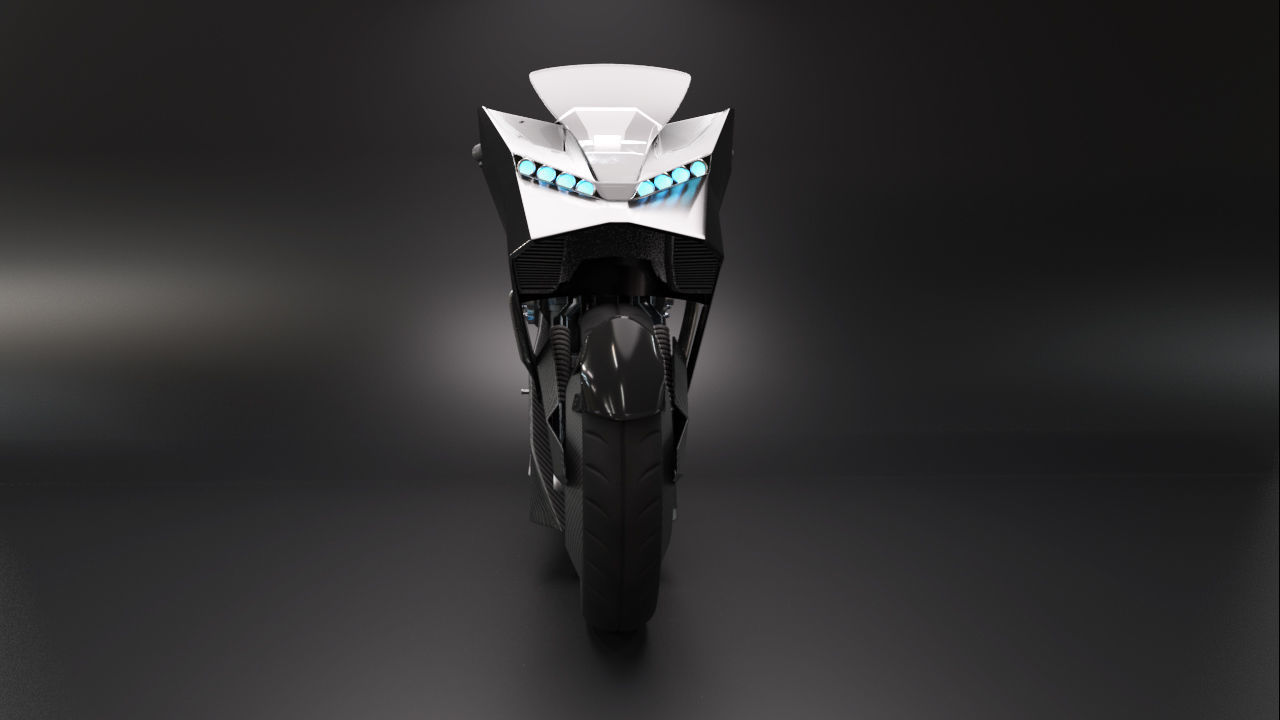 Sci Fi futuristic motorcycle 3D model_10